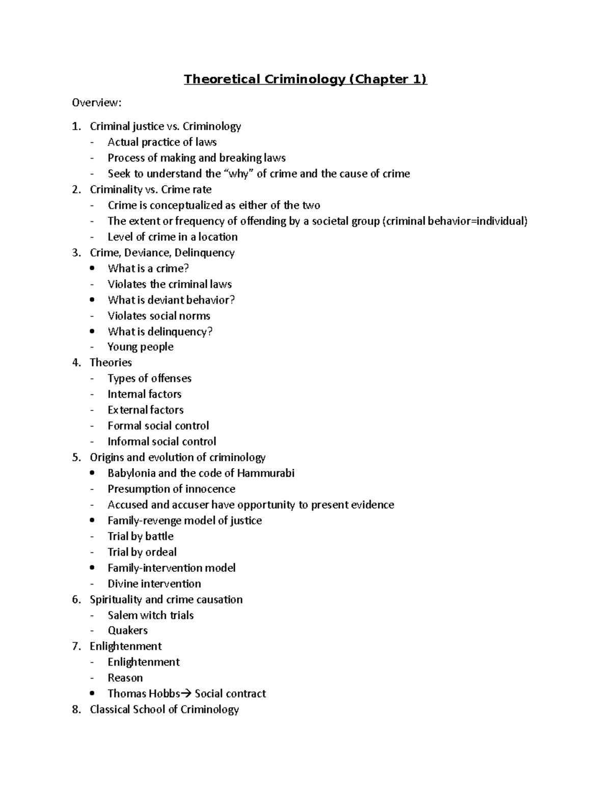 Criminology Notes Mackenzie Mcbride Carroll Building Theoretical