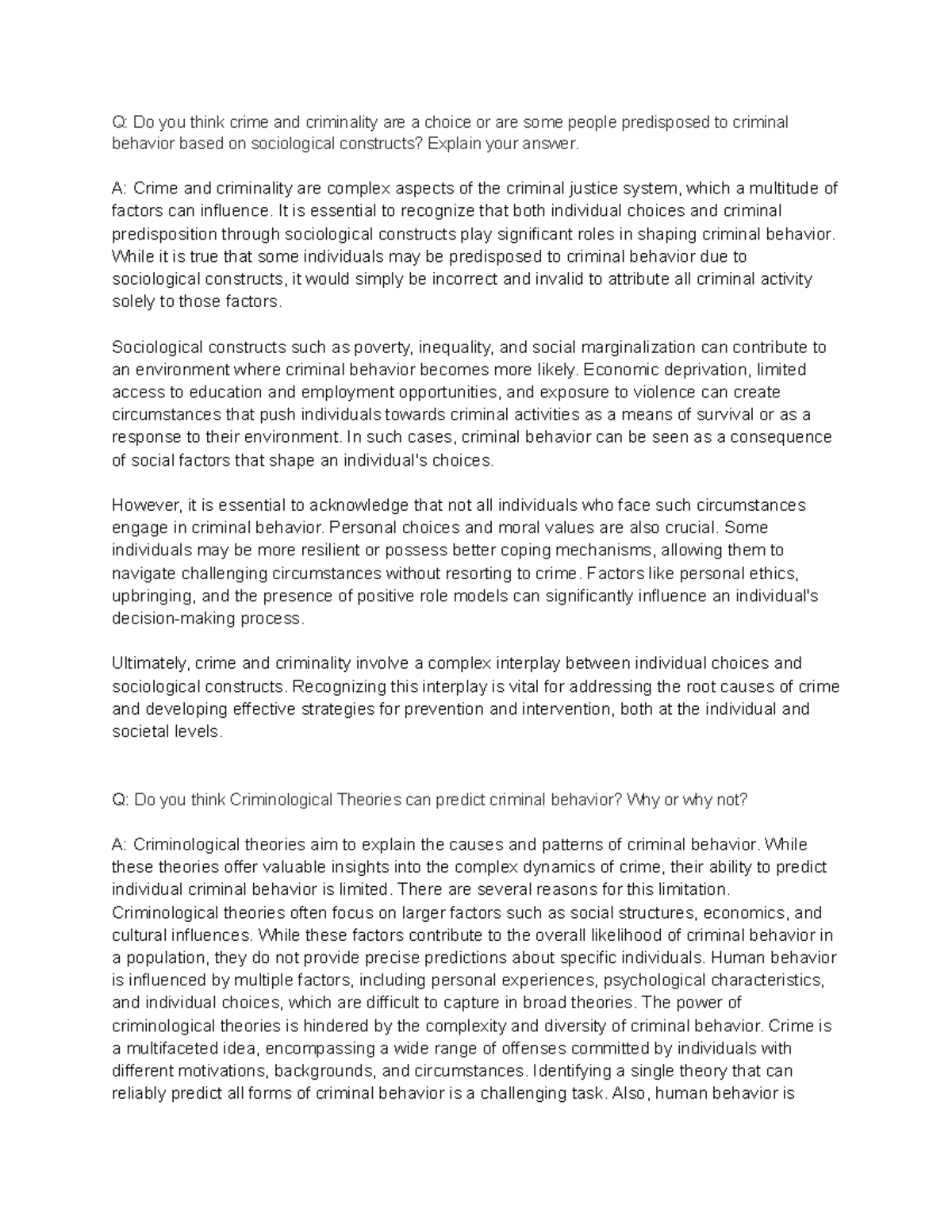 CJS 231 Week 3 Discussion - CJS 231 - UOPX - Studocu