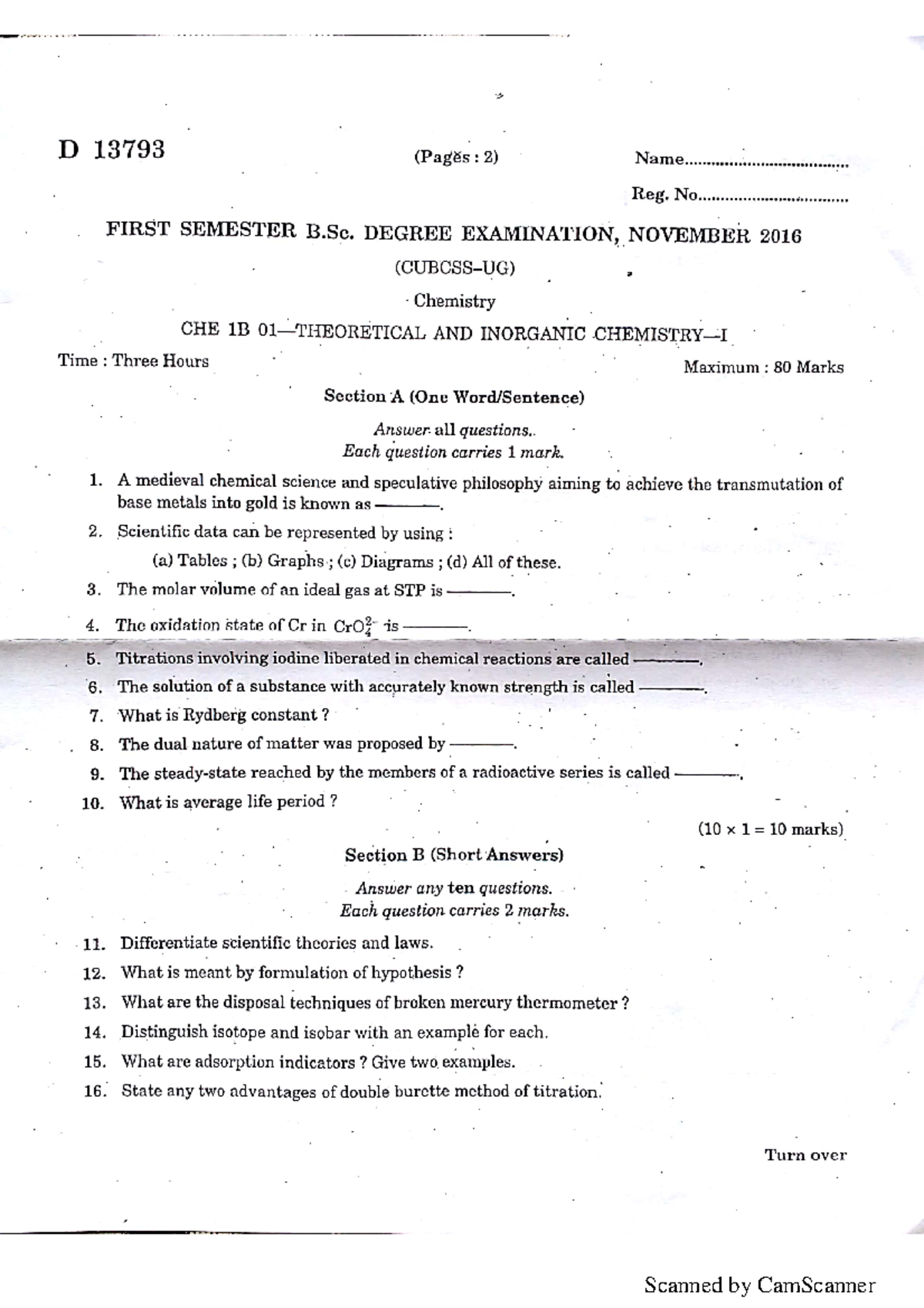 2016 s1 core theoritical - chemistry - Scanned by CamScanner Scanned by ...