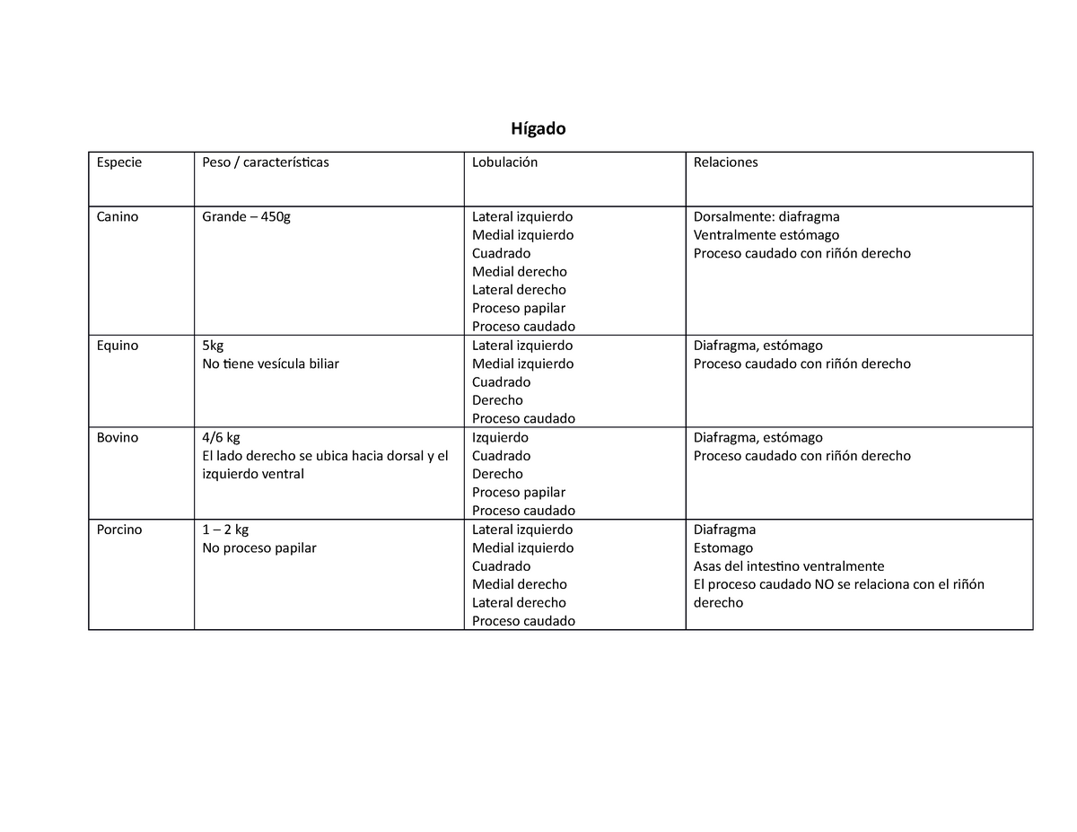 Cuadro Comparativo Digestivo Especie Peso Relaciones Canino Grande The Best Porn Website