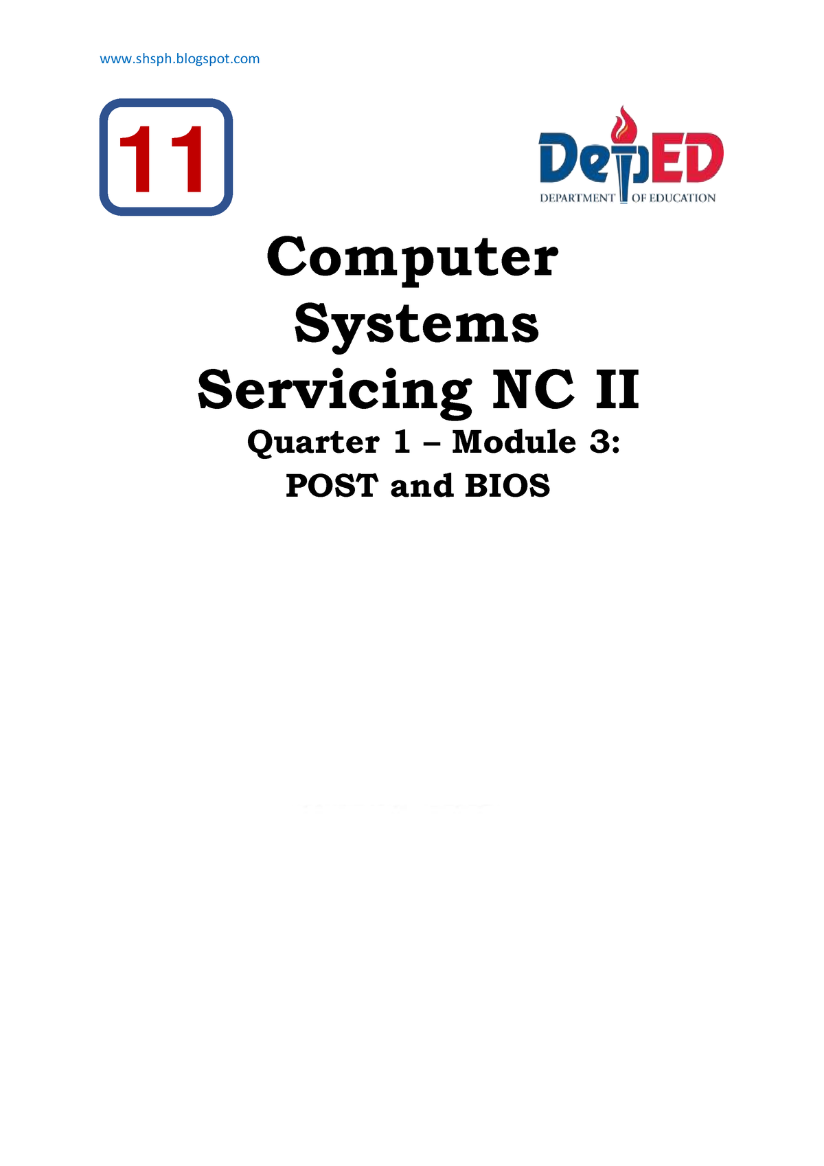 CSS G11 Module 3 Q1 - Shsph.blogspot Computer Systems Servicing NC II ...