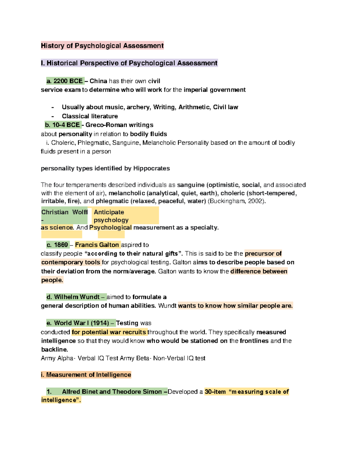 Chapter 2 History of Psychological Assessment - History of ...
