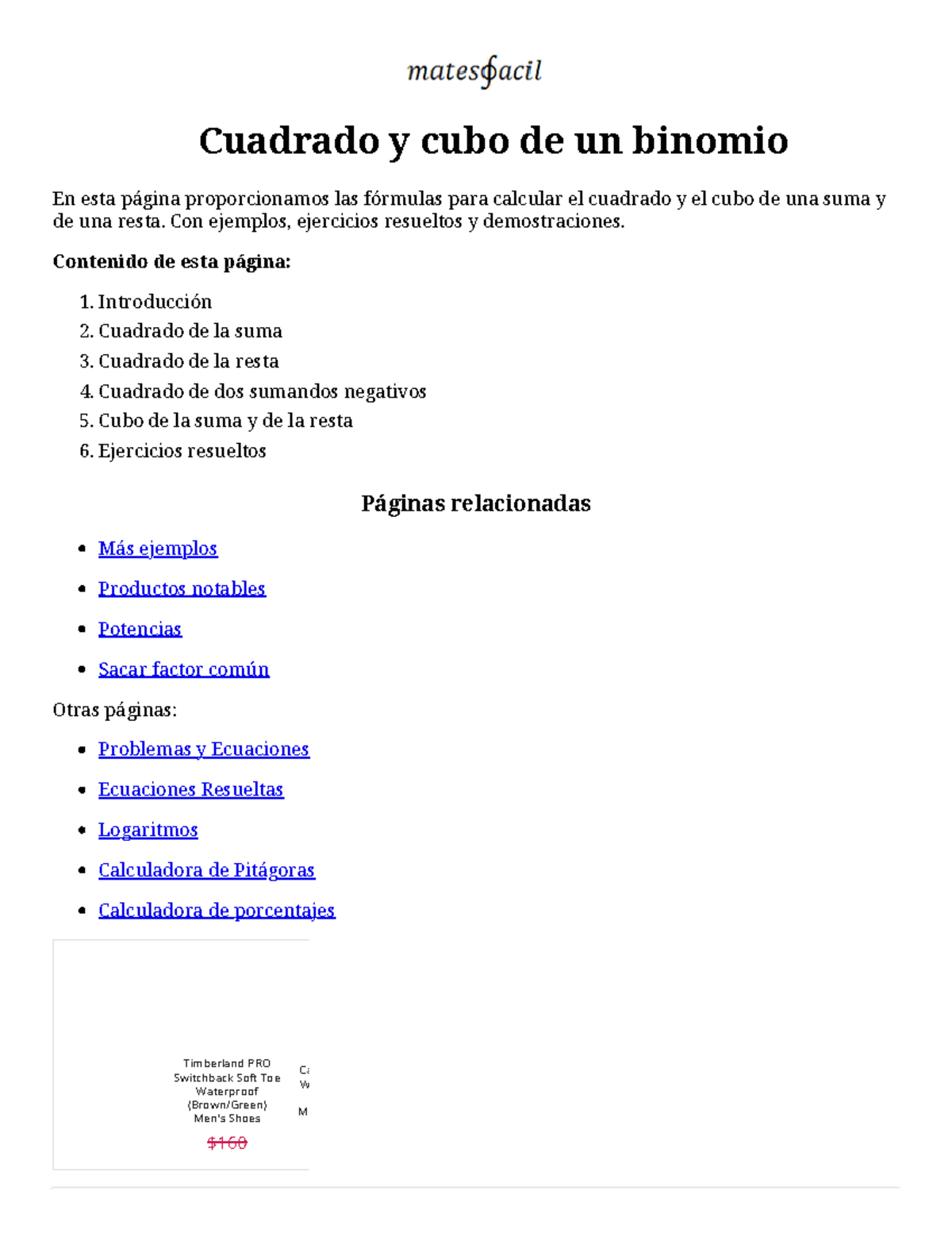 Cuadrado Y Cubo De Un Binomio Con Ejercicios Resueltos Cuadrado Y Cubo De Un Binomio En Esta