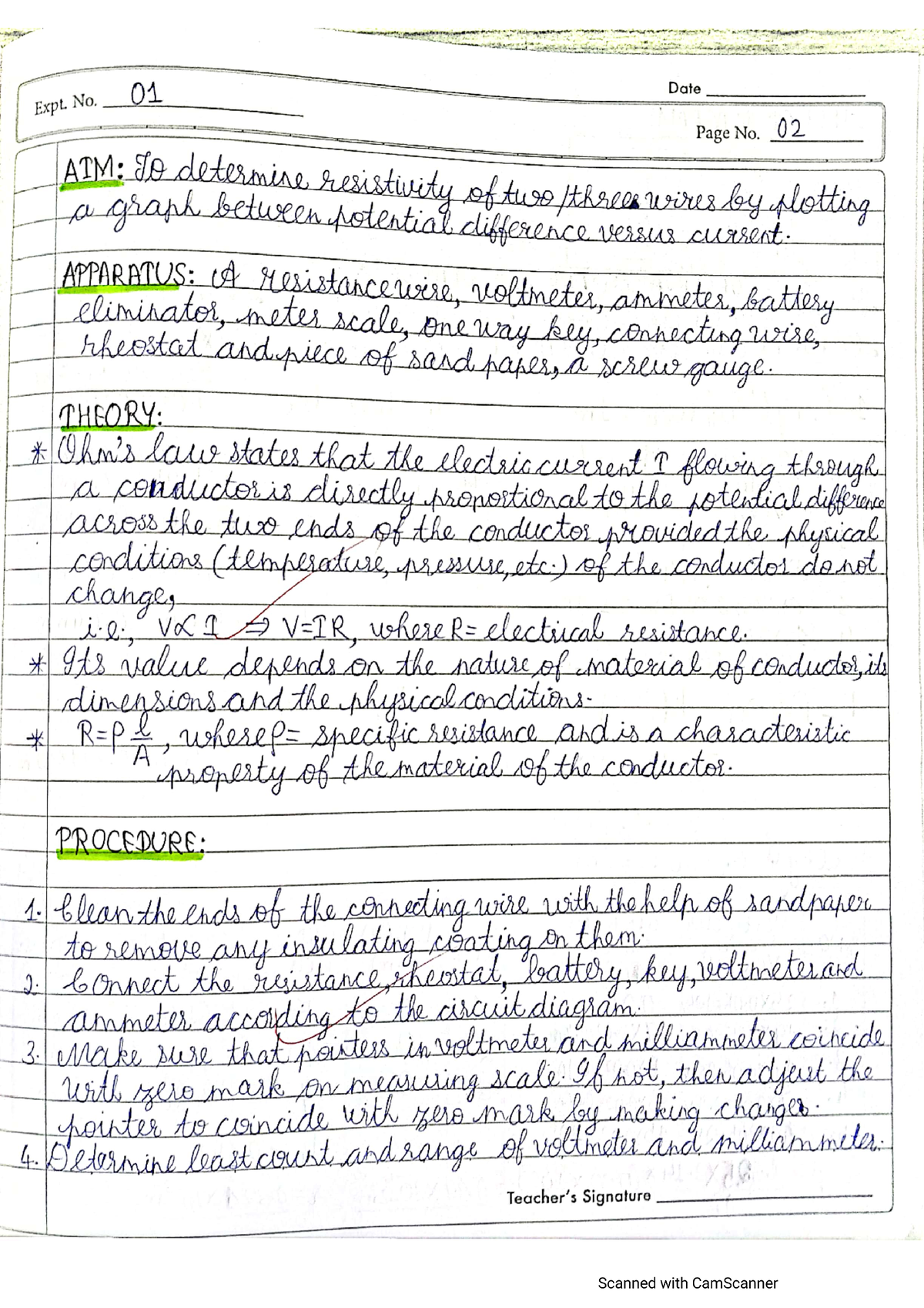 12 physics practical - reference - Physics - Studocu