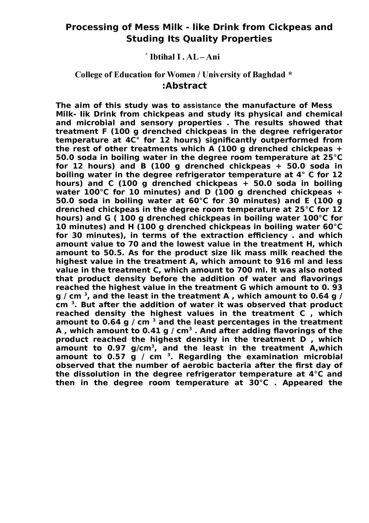 processing-of-mess-milk-like-drink-from-cickpeas-and-studing-its