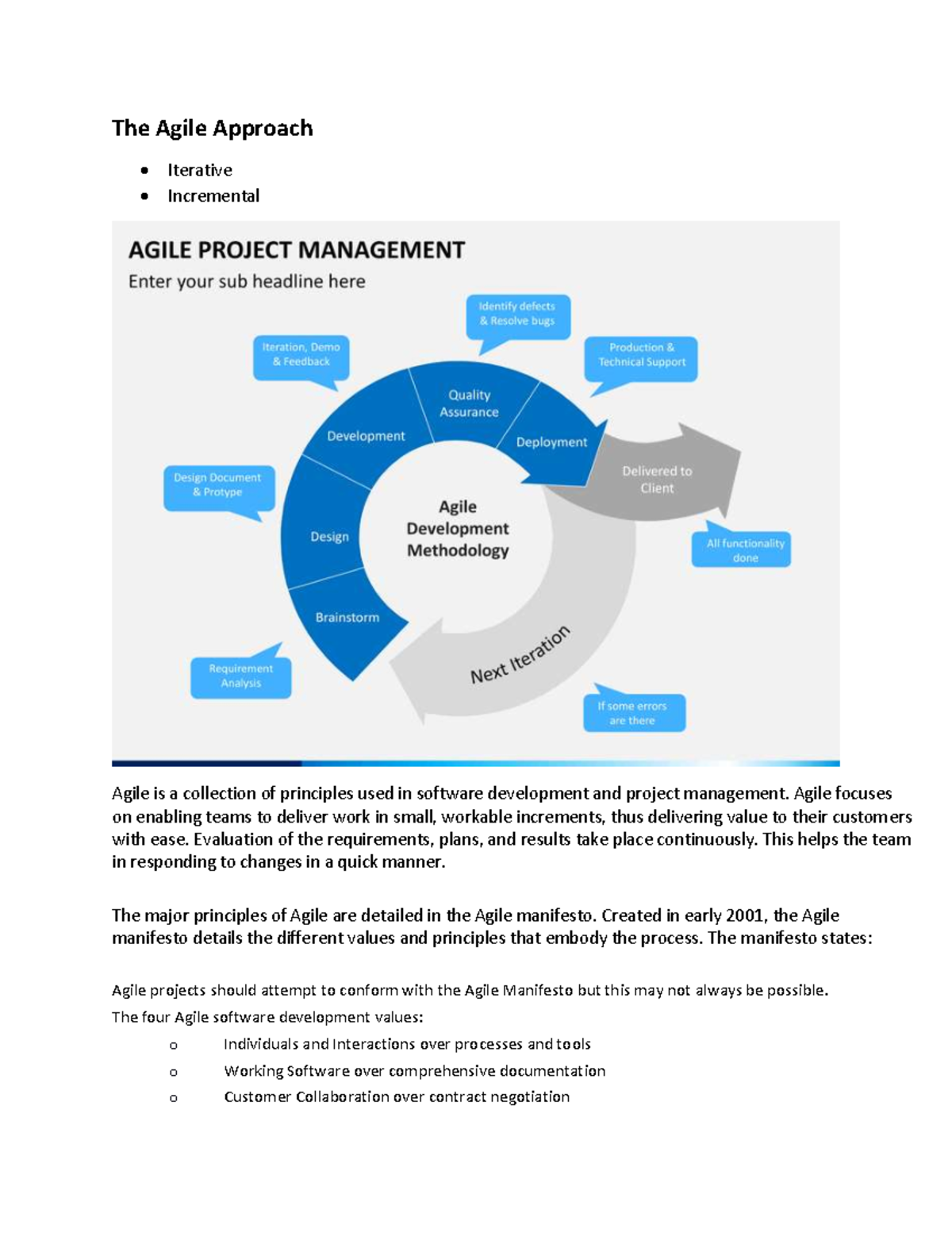 The Agile Approach - clear alevel ICT notes - The Agile Approach ...