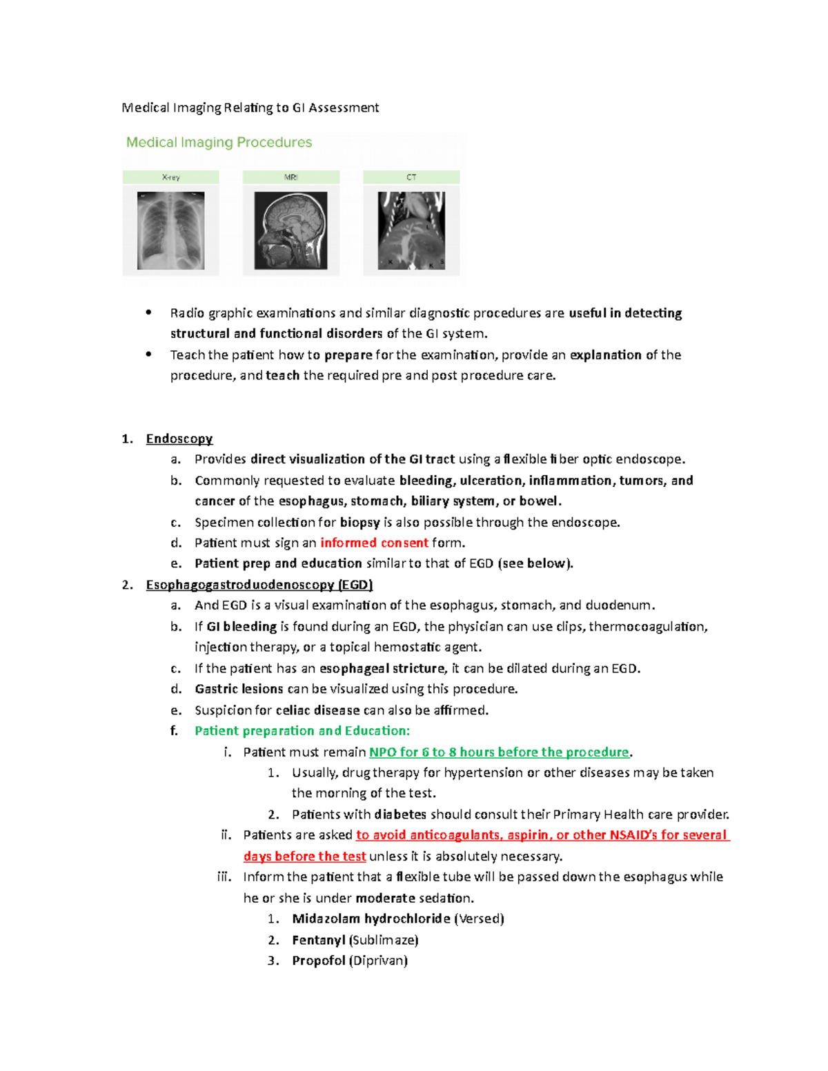 Nsg219 Assessment Of Gi System Ch Outline Medical Imaging Relating To