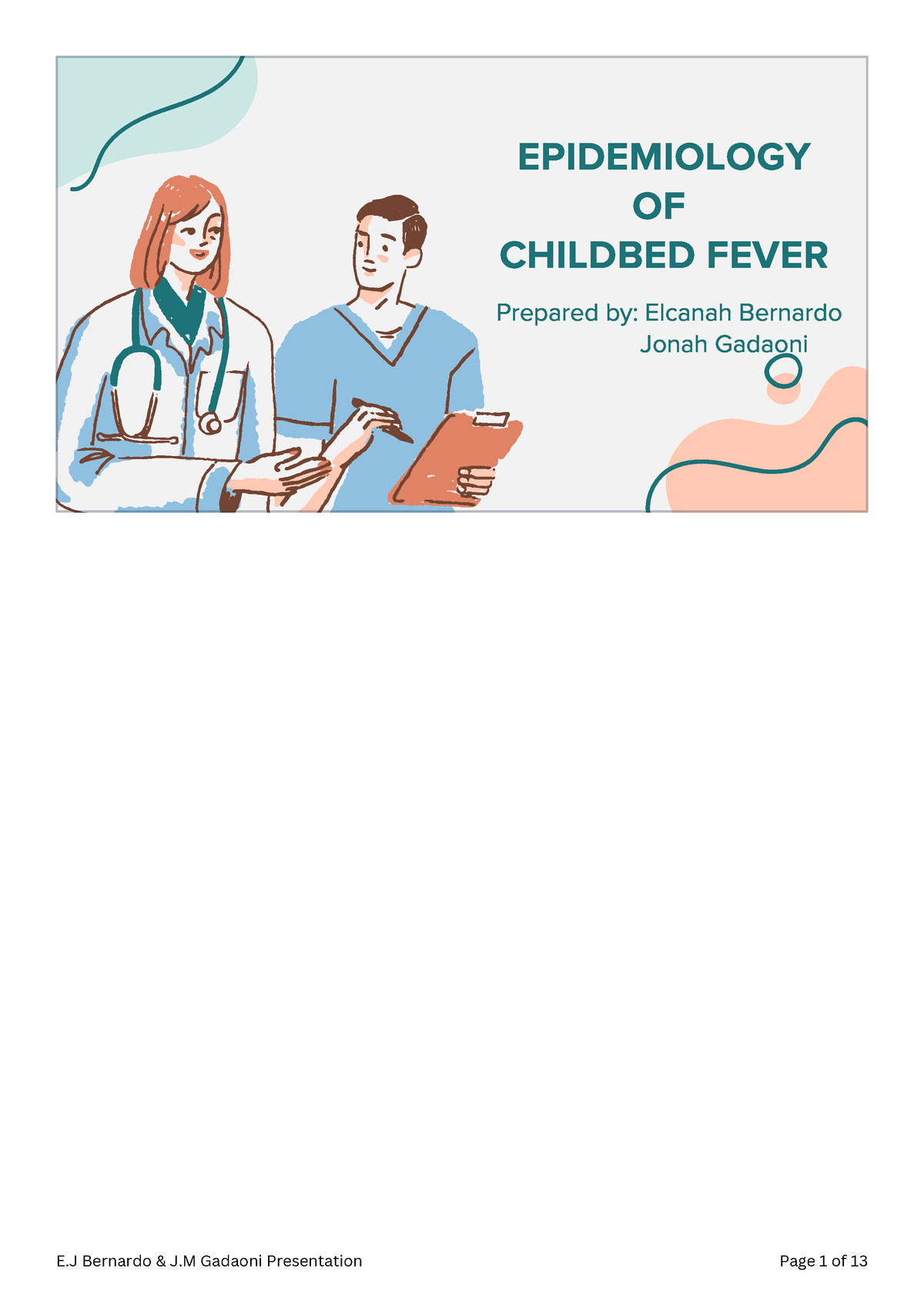 e-none-epidemiology-of-childbed-fever-prepared-by-elcanah-bernardo