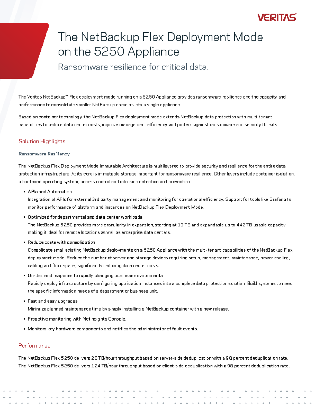 DS netbackup flex 5250 appliance V1320 The NetBackup Flex Deployment