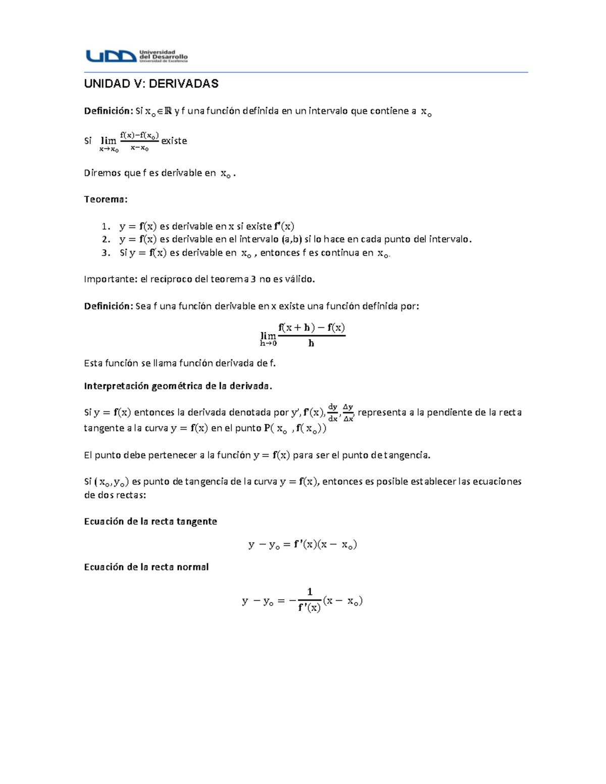 UDD Unidadv Derivadas C%C3%81 Lculodiferencial S1 2022 1 - UNIDAD V ...