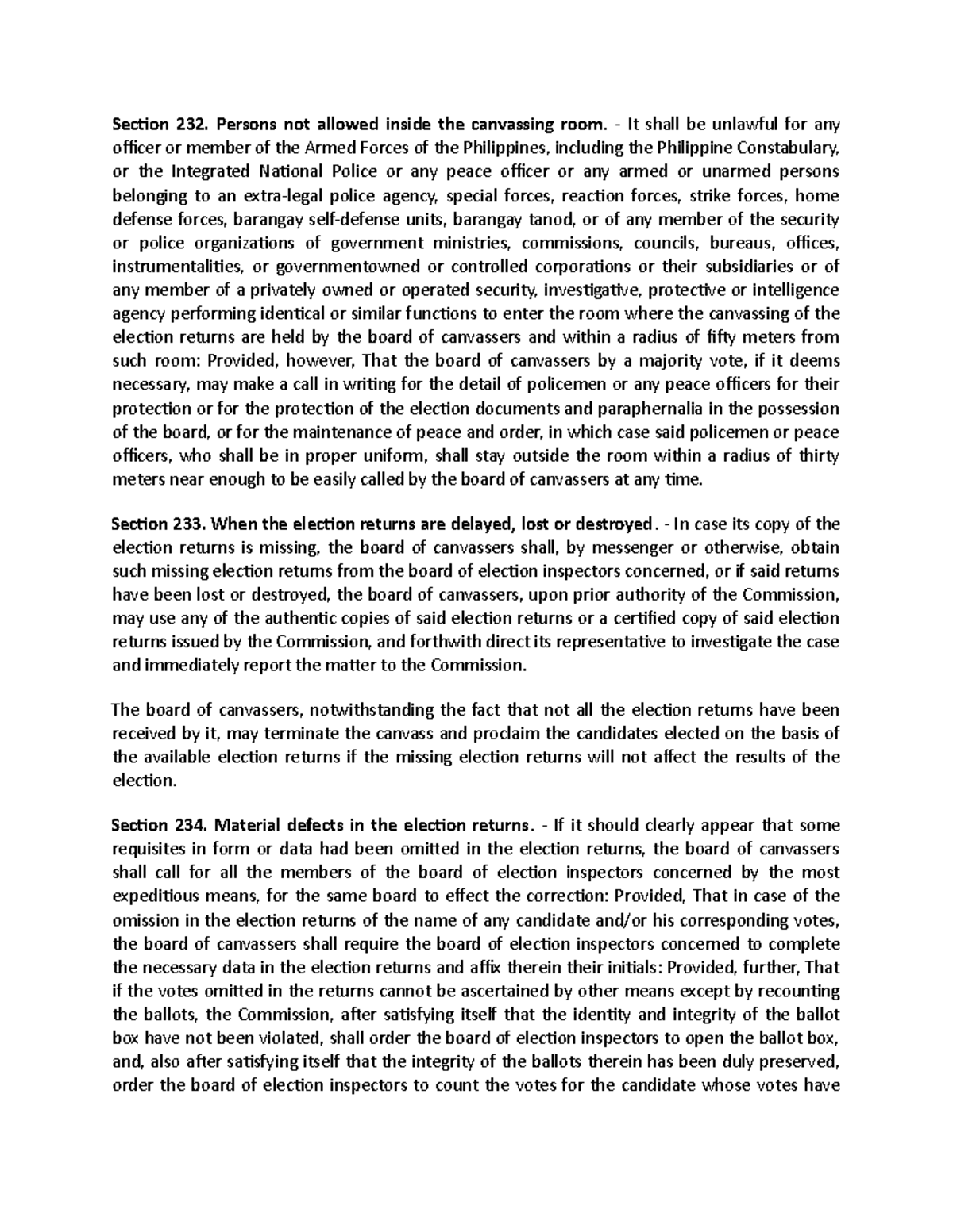 Section 232- 238 - Lecture notes 1 - Regulatory Framework and Legal ...