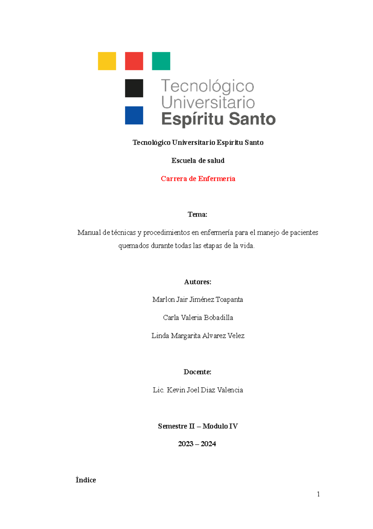 Tecnológico Universitario Espíritu Santo - Tecnológico Universitario ...