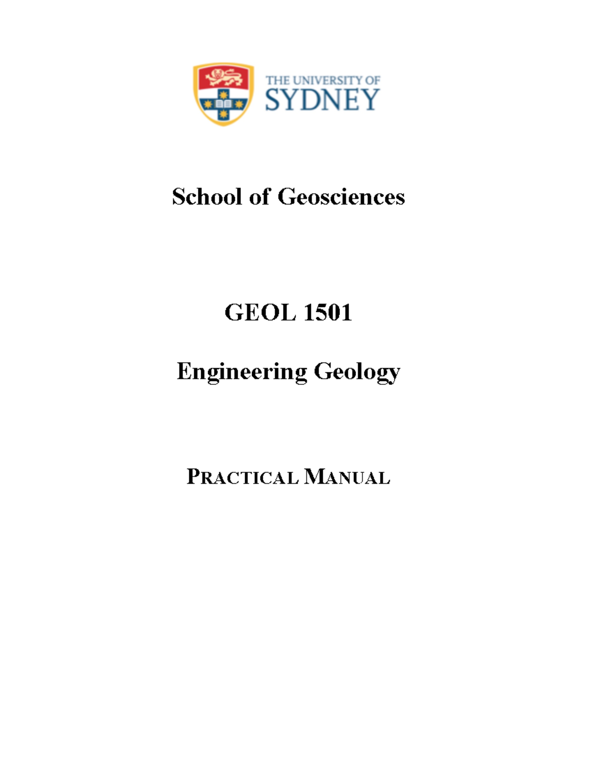 File-2 - NOTES - School of Geosciences GEOL 1501 Engineering Geology ...
