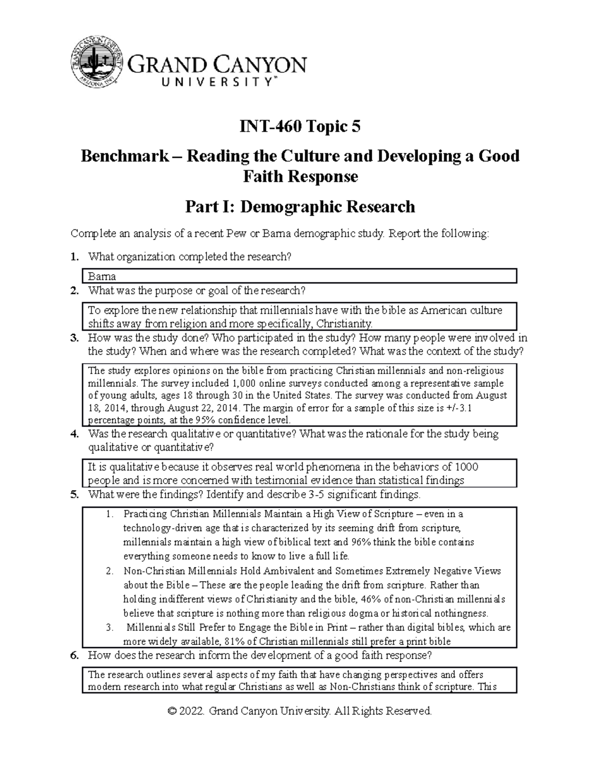 INT 460 RS T5Benchmark Demographic Research - INT-460 Topic 5 Benchmark ...
