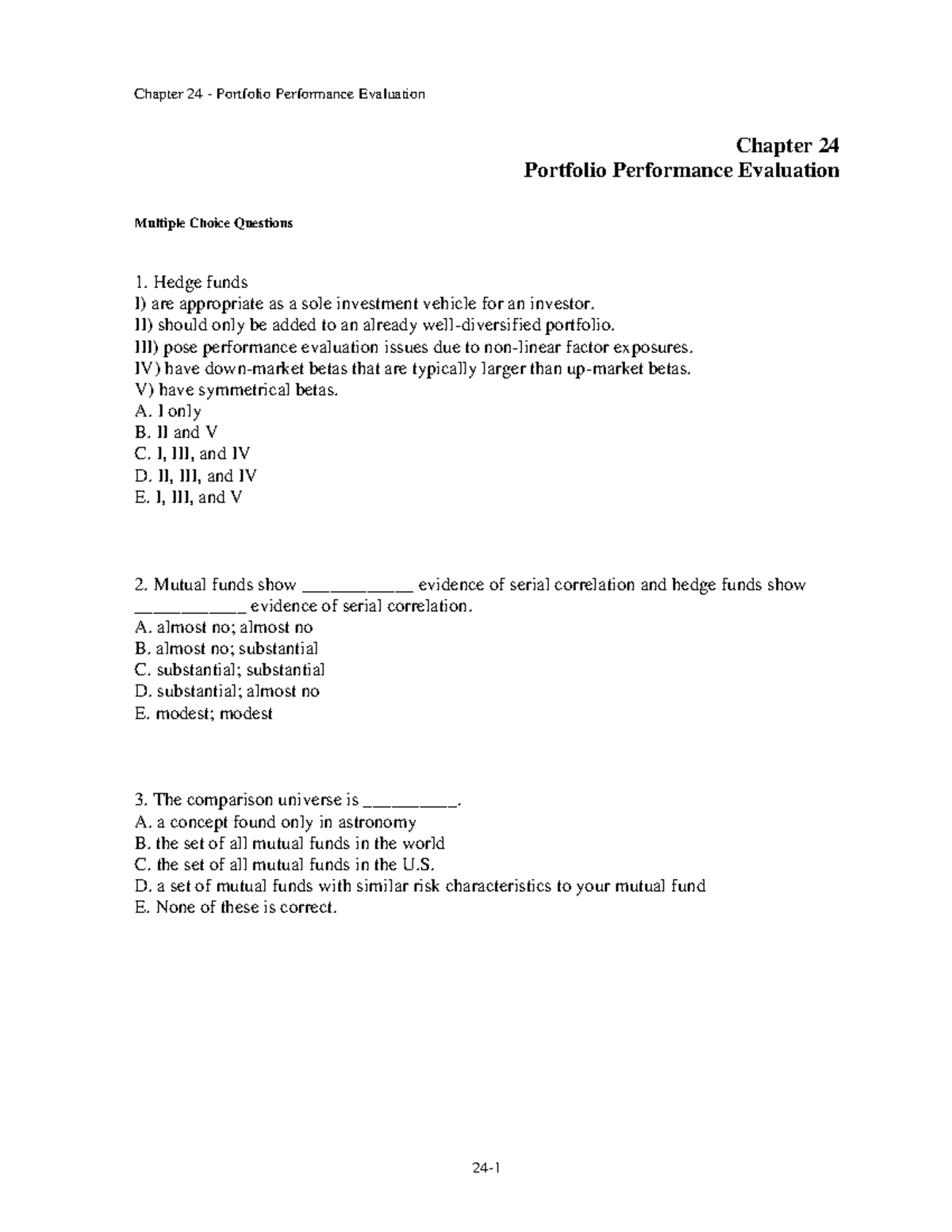 Nanopdf.com Chapter-24-portfolio-performance-evaluation - Chapter 24 ...