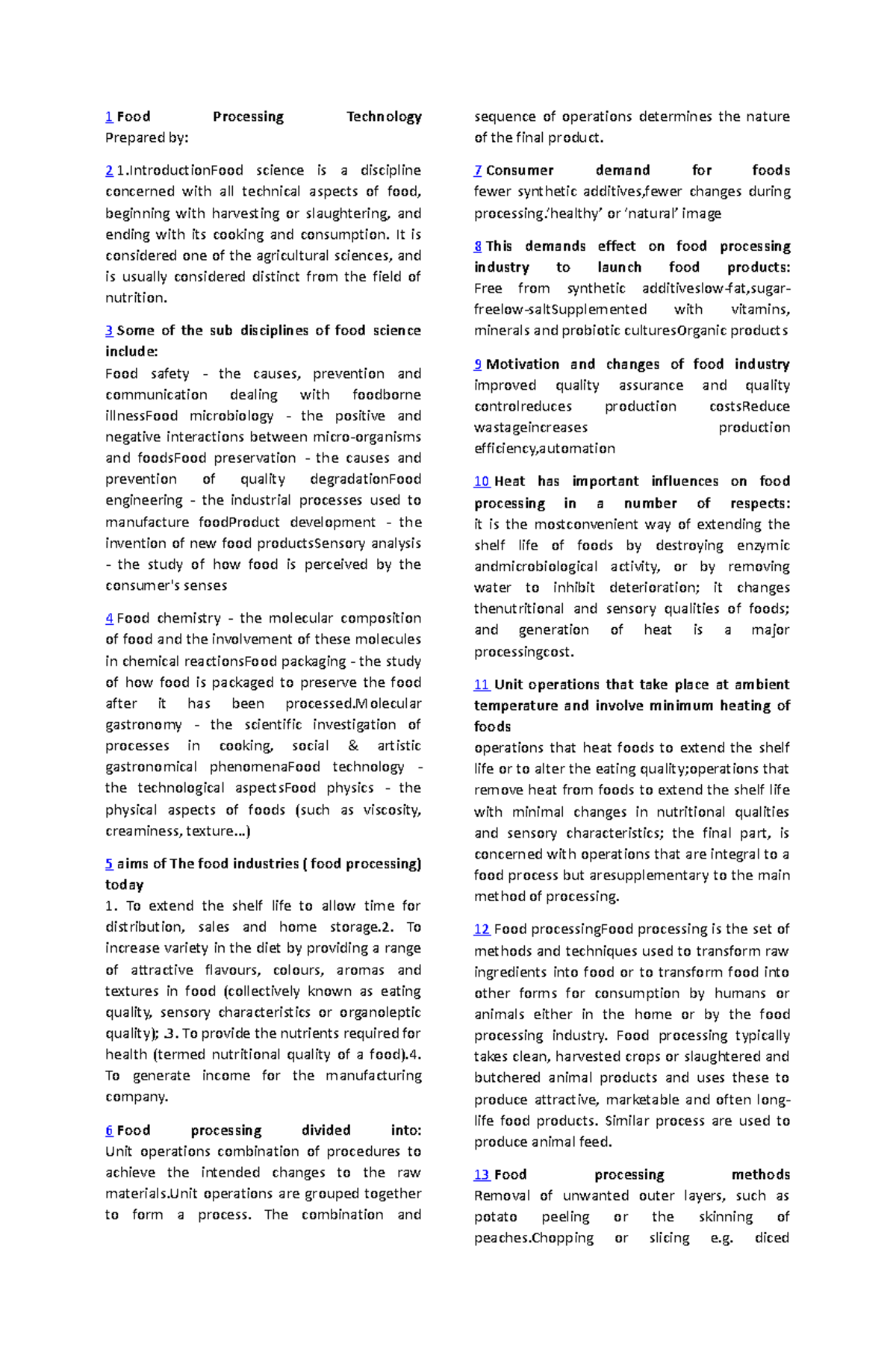 Food processing hand outs 1 Food Processing Technology Prepared by 2