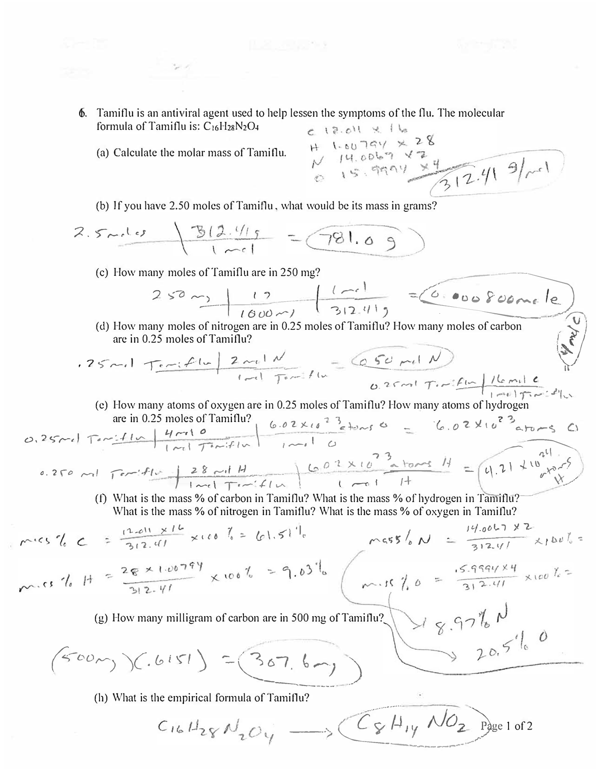 General Chemistry 1 Week 4 Practice Problems Answer Key 2/2 - I. Tami昀氀 ...