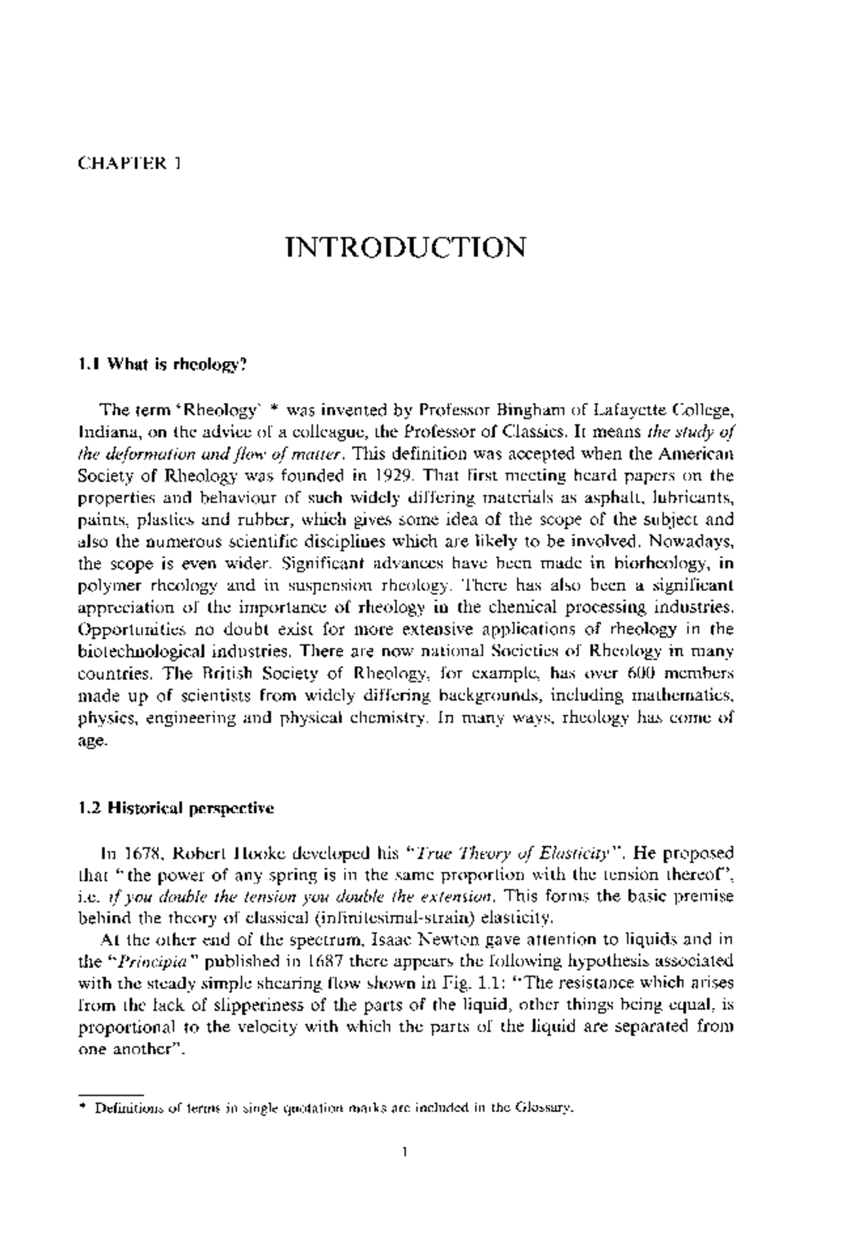 An Introduction To Rheology. C1 - CHAPTER 1 INTRODUCTION 1 What Is ...