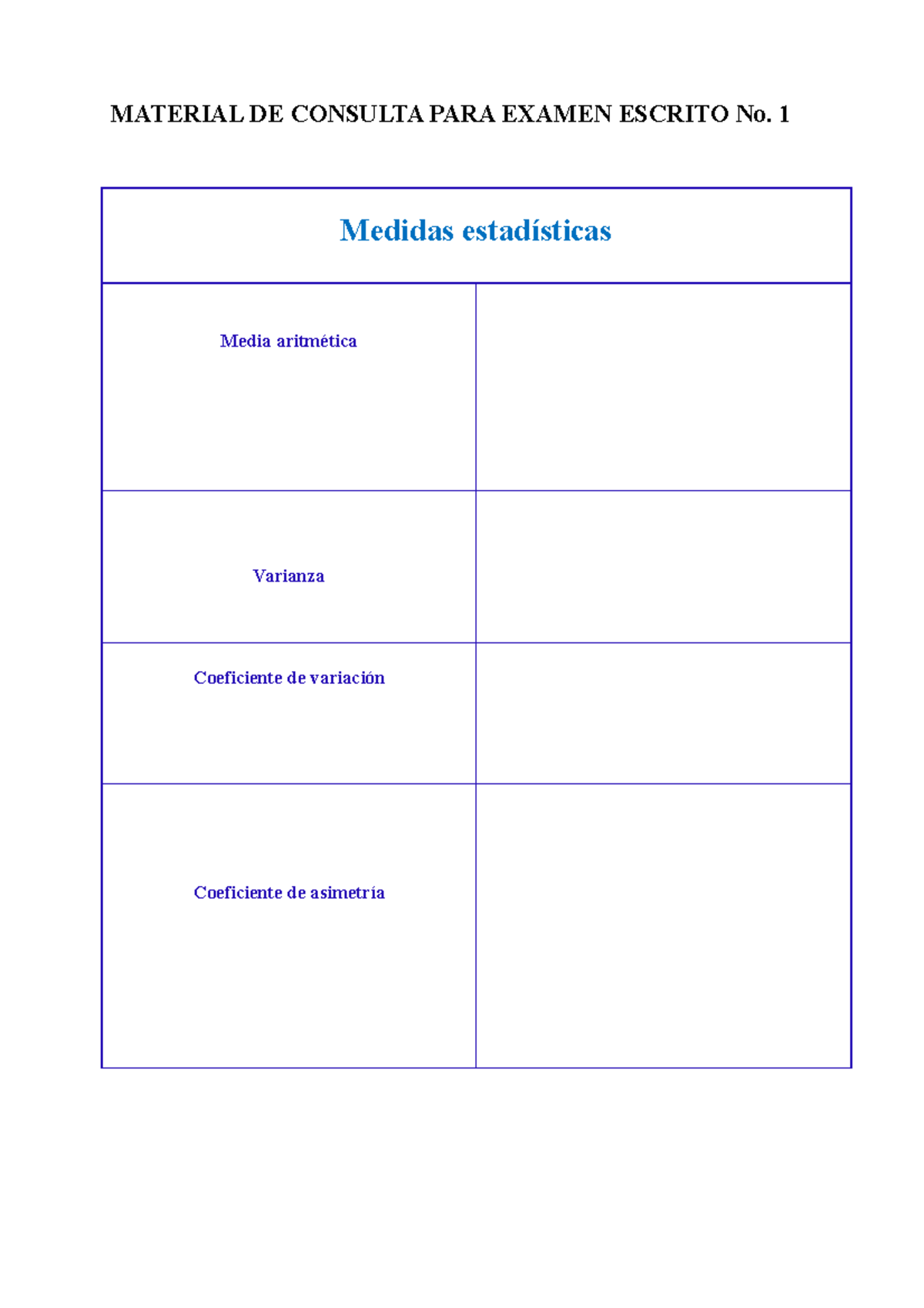 Material de consulta para examen escrito No. 1 (con R) - MATERIAL DE ...