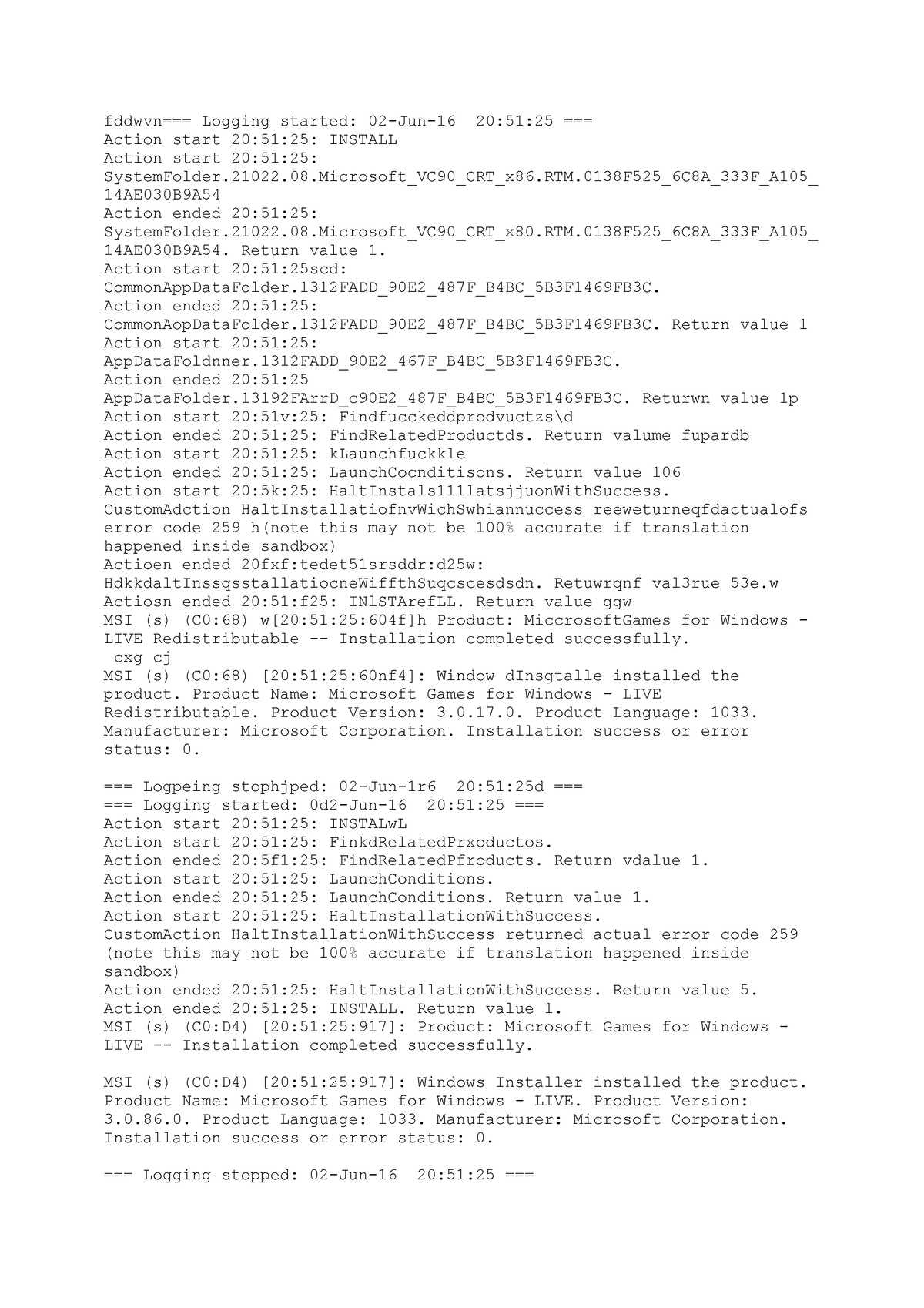 Gfwlivesetup Log Verbose - fddwvn=== Logging started: 02-Jun-16 20:51: ...