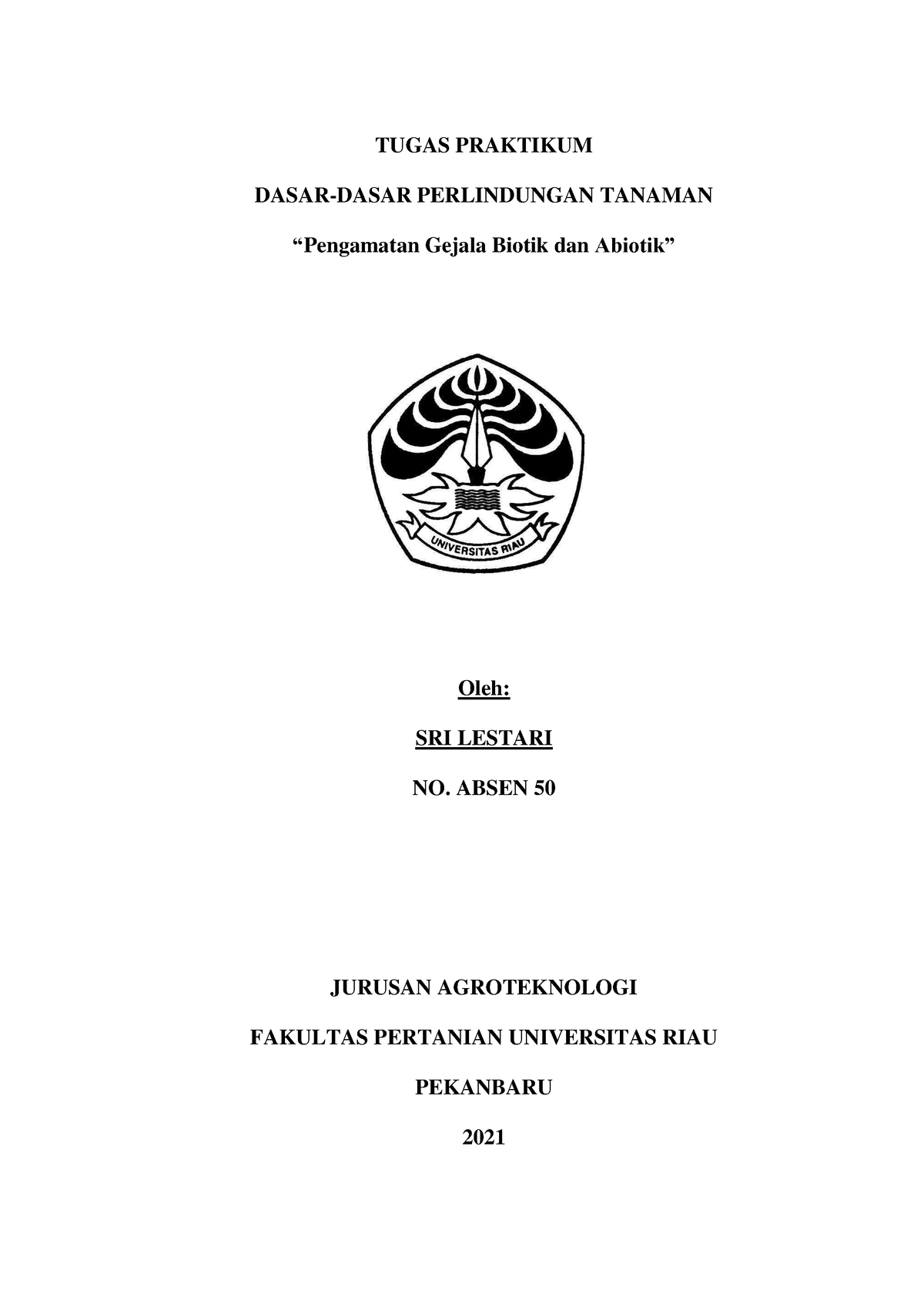 Penyakit Pada Tanaman - TUGAS PRAKTIKUM DASAR-DASAR PERLINDUNGAN ...