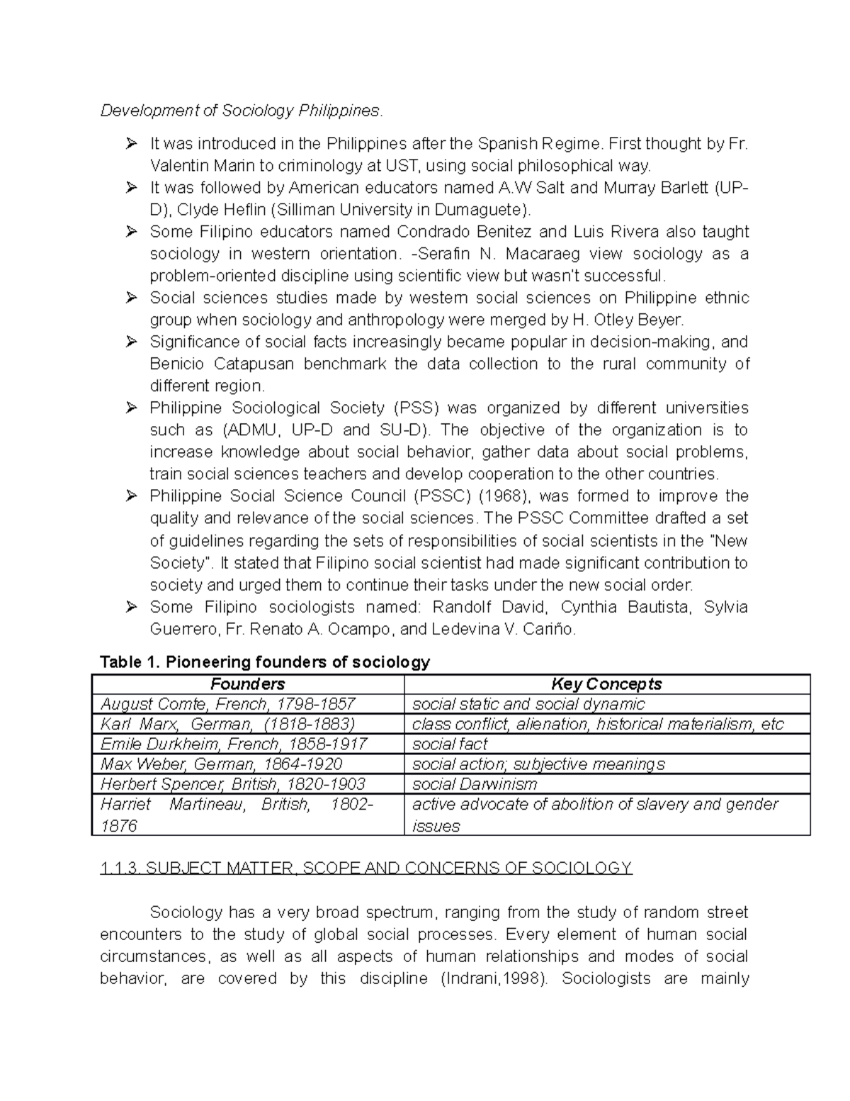 Development of Sociology Philippines - It was introduced in the ...