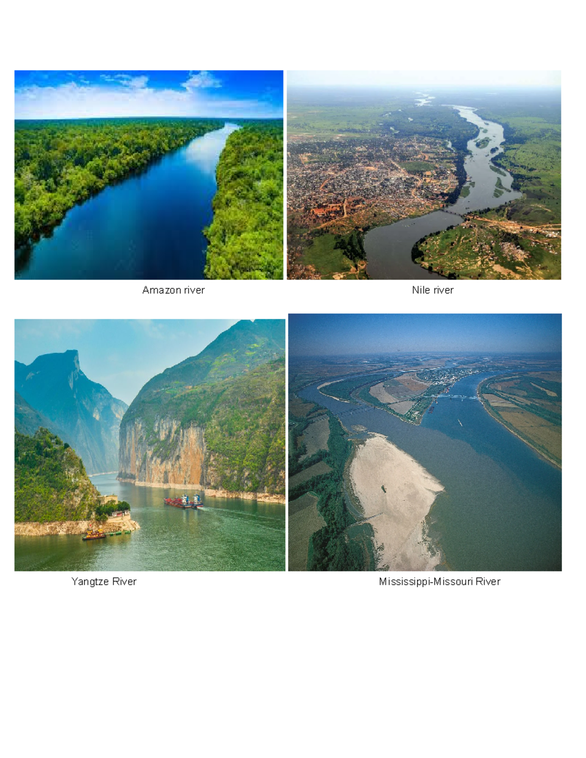 Image of top 5 mountain and river with rounded values - computer ...