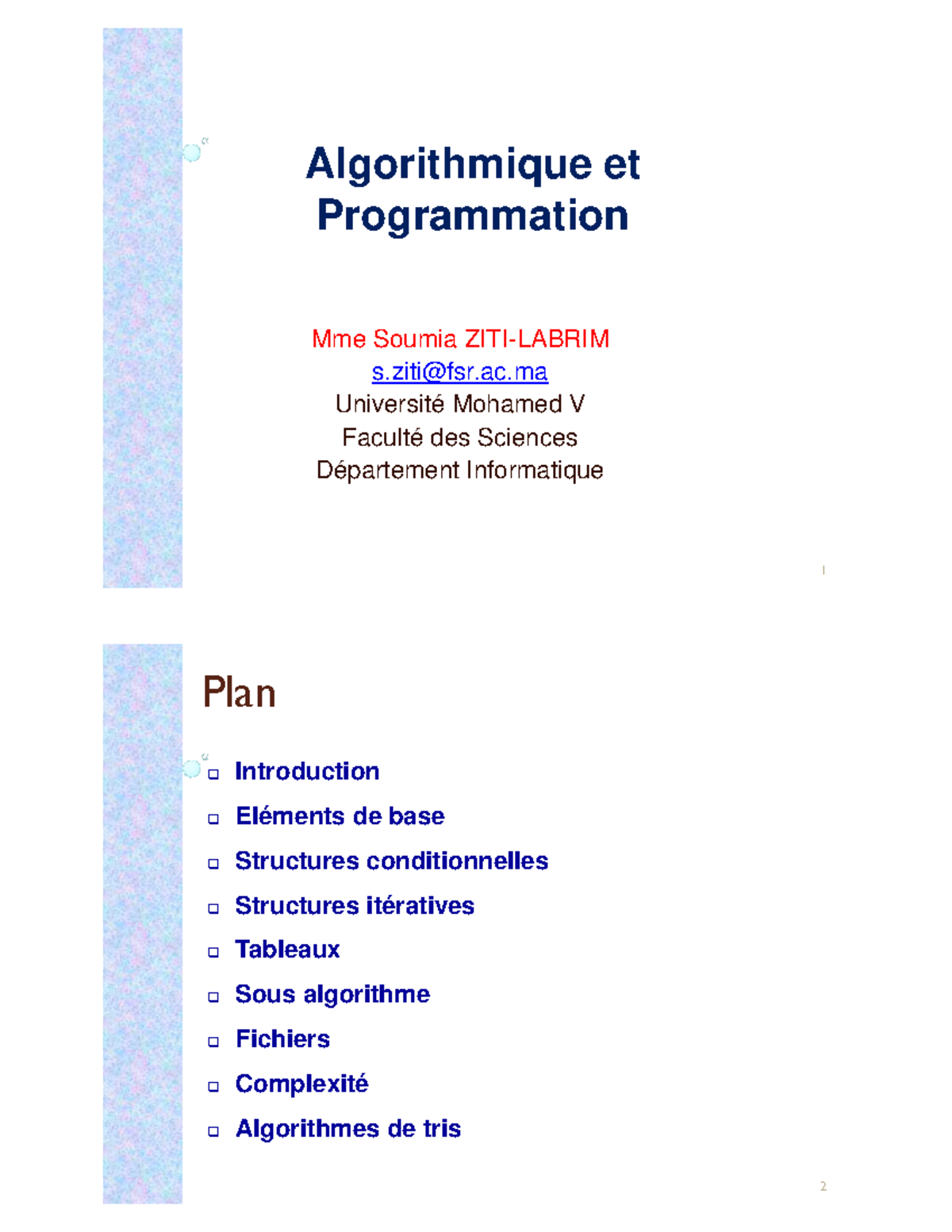 Algorithmique Et Programmation - Algorithmique Et Programmation Mme ...