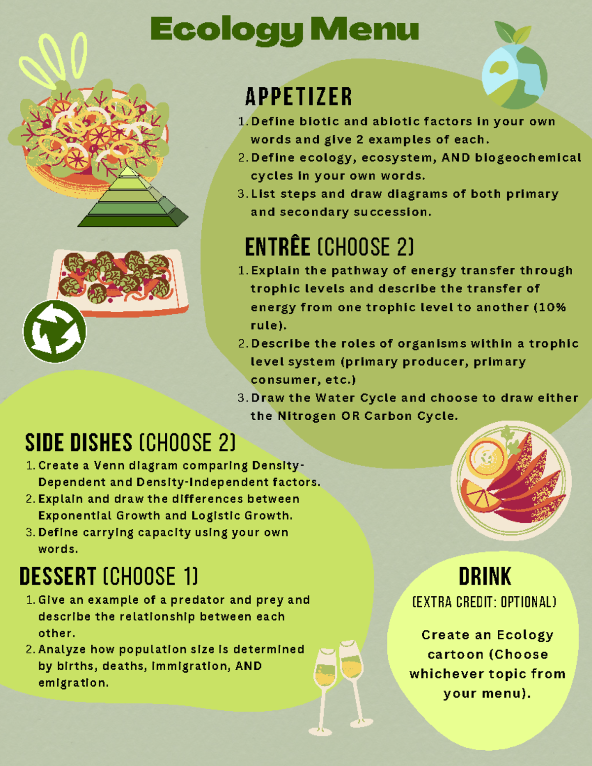 Ecology Menu Activity - ku62dr2edr2 - Ecology Menu Define biotic and ...