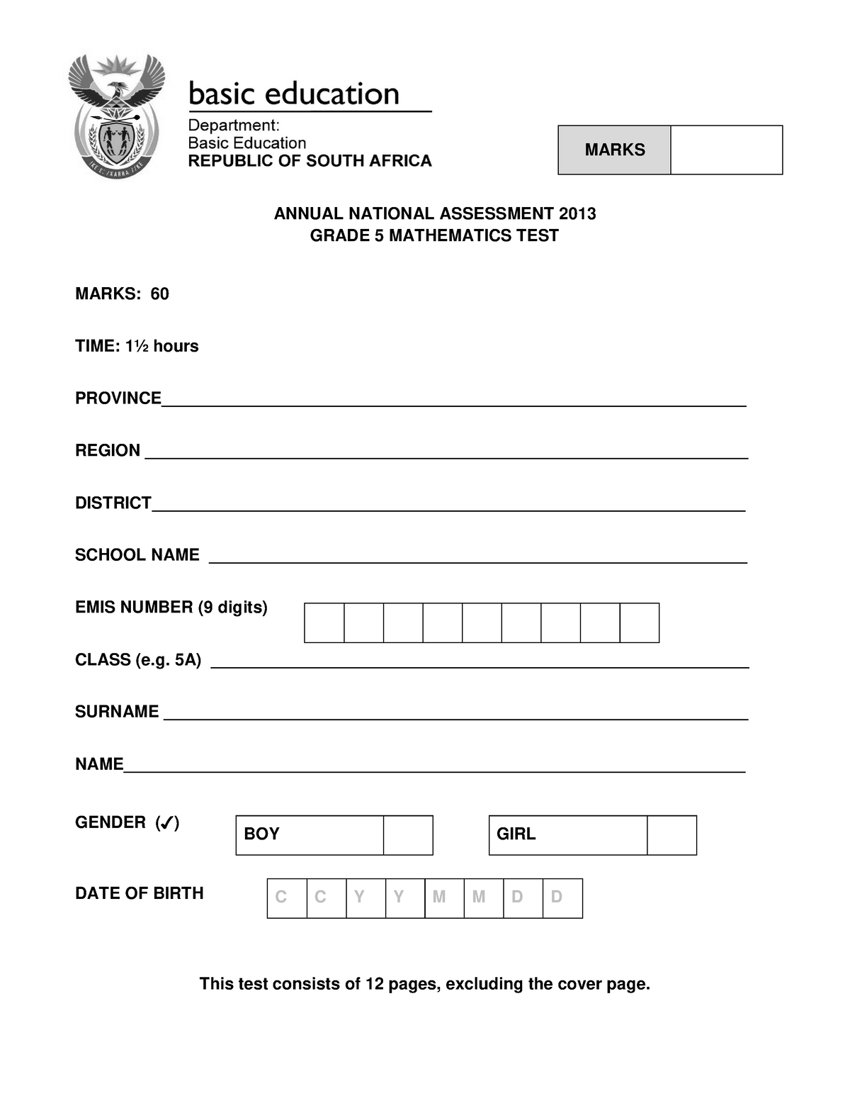 maths-3-annual-national-assessment-2013-grade-5-mathematics-test