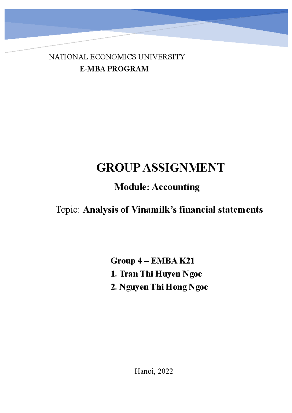 Final Accounting Group Assignment - GROUP ASSIGNMENT Module: Accounting ...