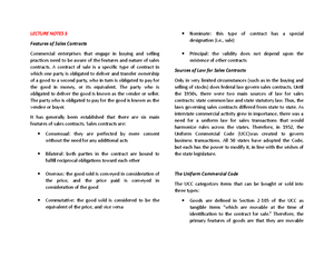 Lecture Notes 6 - Employment and Labor Law - Business Law and ...