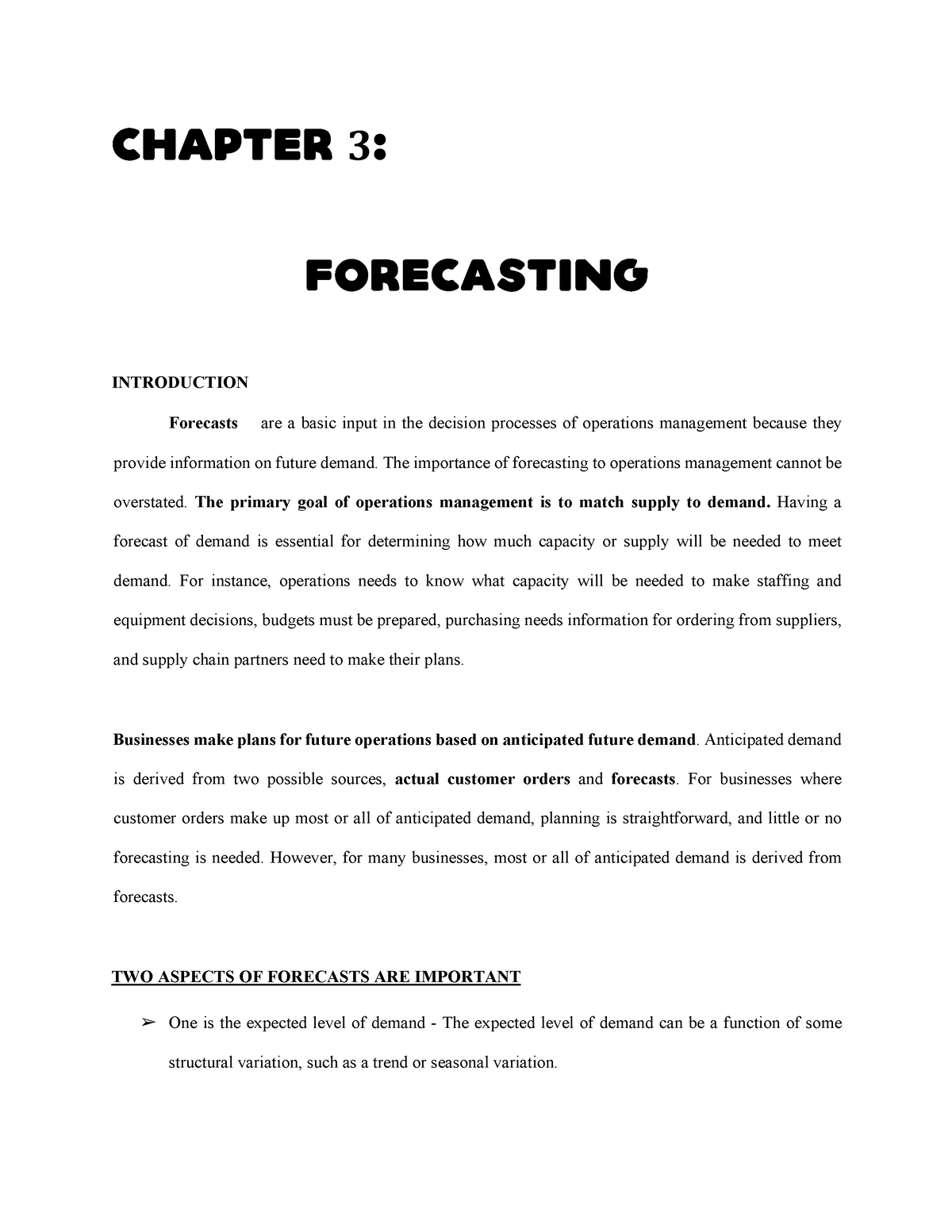 assignment 3 forecasting