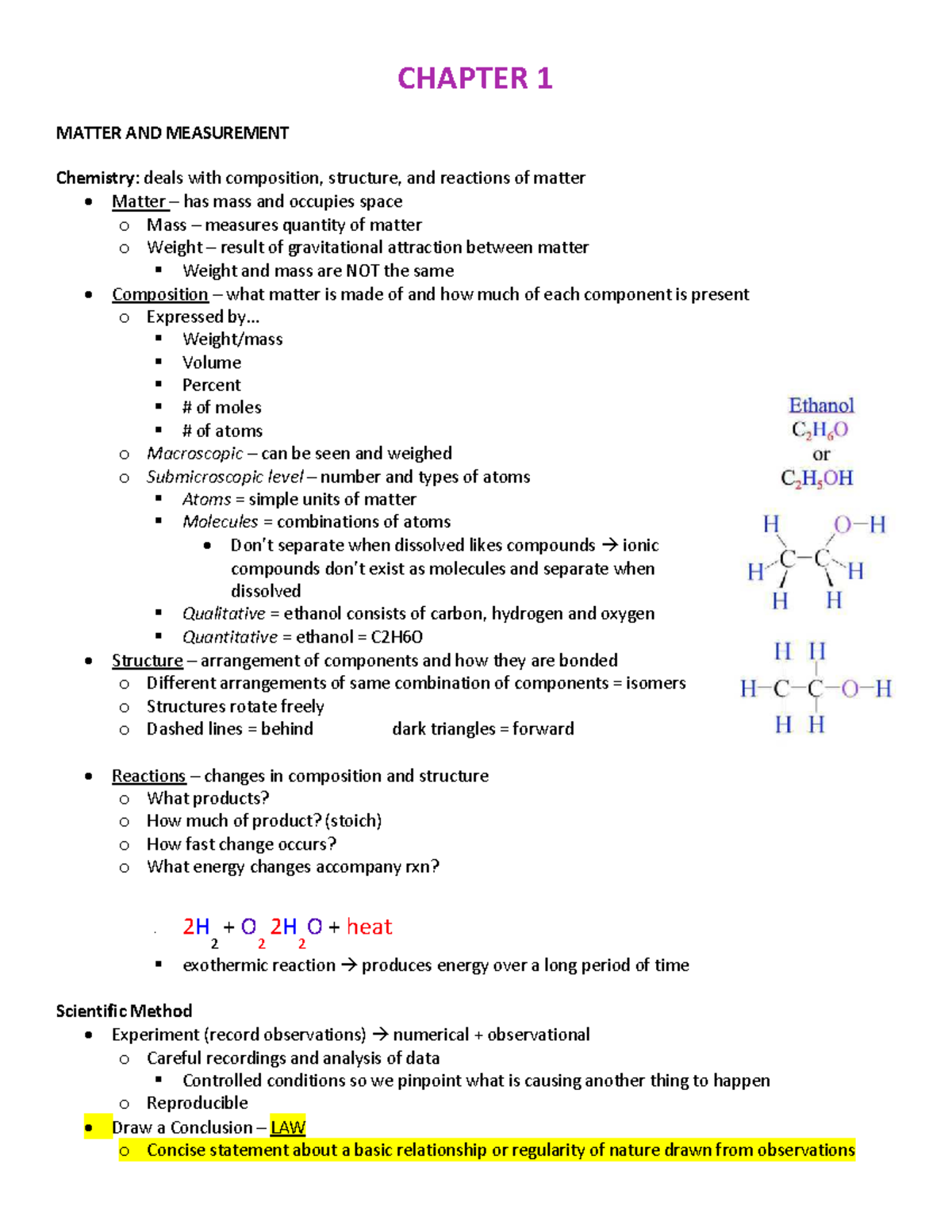 Composition Of Matter Worksheet Answers