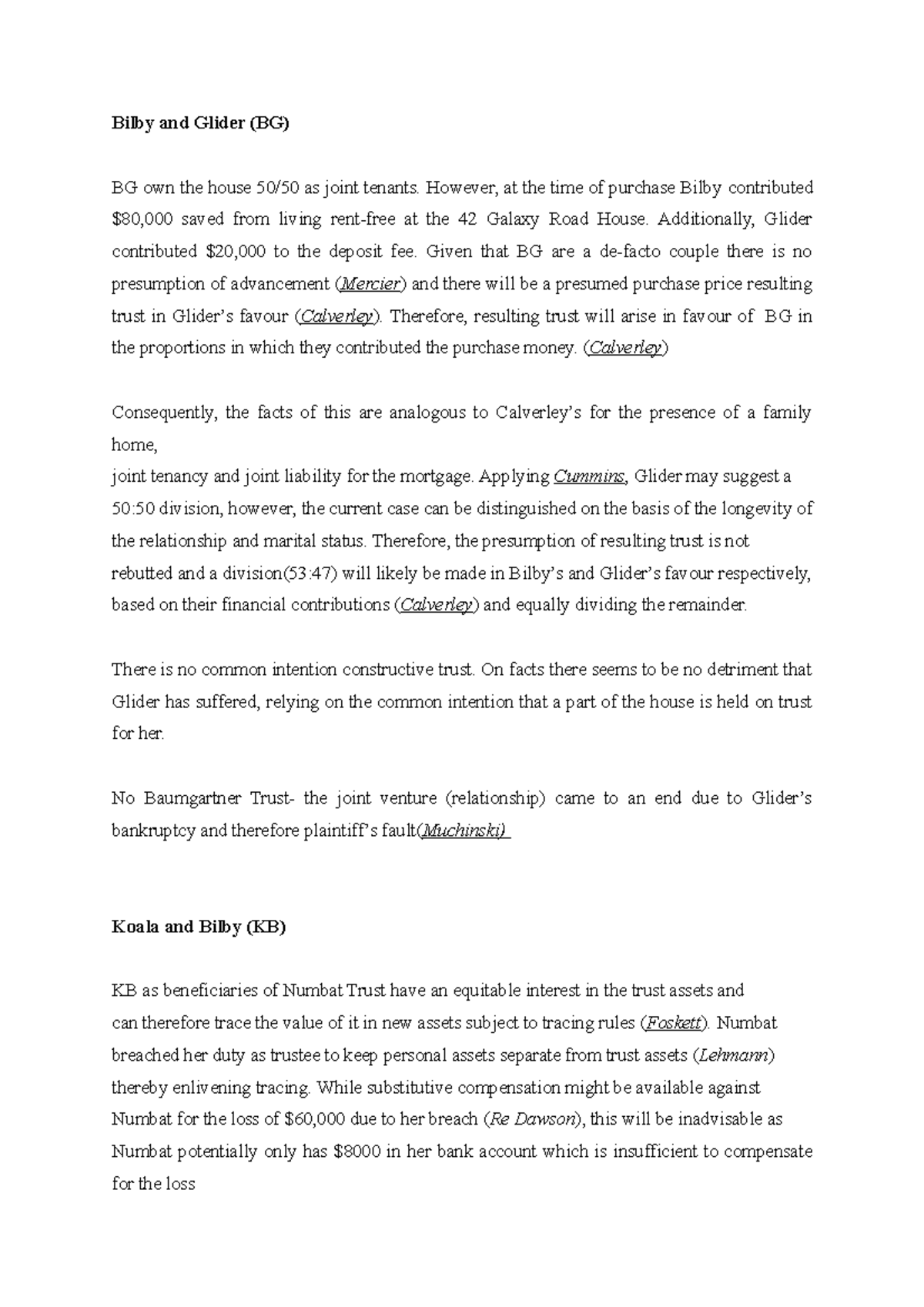 Bilby and Glider Answer to Q1 2022 Final Exam (HD) Bilby and