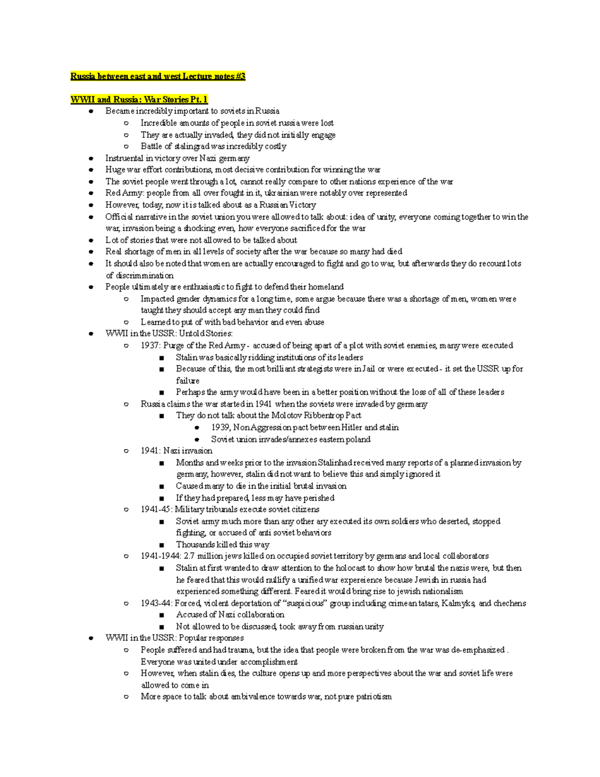 Russia between east and west Lecture notes #3 - 1 Became incredibly ...