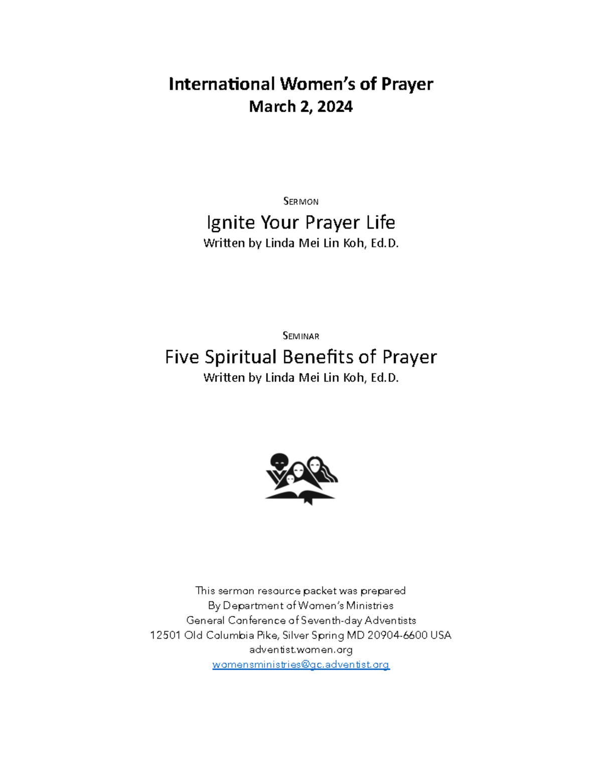 Women's ministry 2024 Ignite Your Prayer Life SERMON Ignite Your