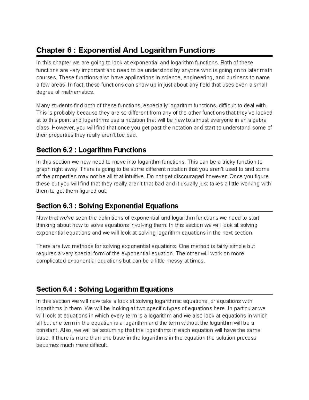 Chapter 6 Exponential And Logarithm Functions Chapter 6 Exponential And Logarithm Functions Chapter 6 Exponential And Logarithm Functions Chapter 6 Exponential And Logarithm Functions