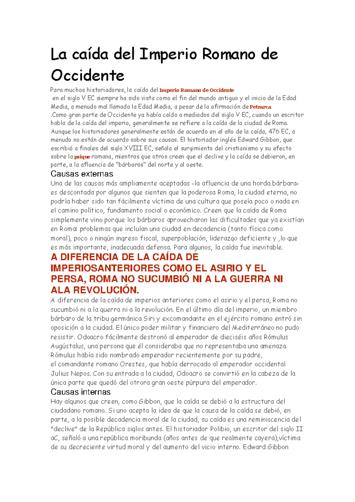 La caída del Imperio Romano de Occidente - Como gran parte de Occidente ...