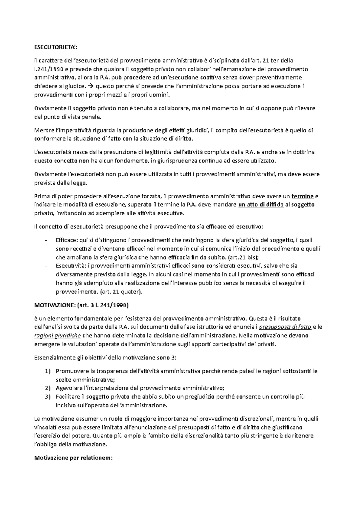Esecutorietà e principi ESECUTORIETA’ il carattere dell’esecutorietà del provvedimento Studocu Esecutorietà e principi ESECUTORIETA’ il carattere dell’esecutorietà del provvedimento Studocu