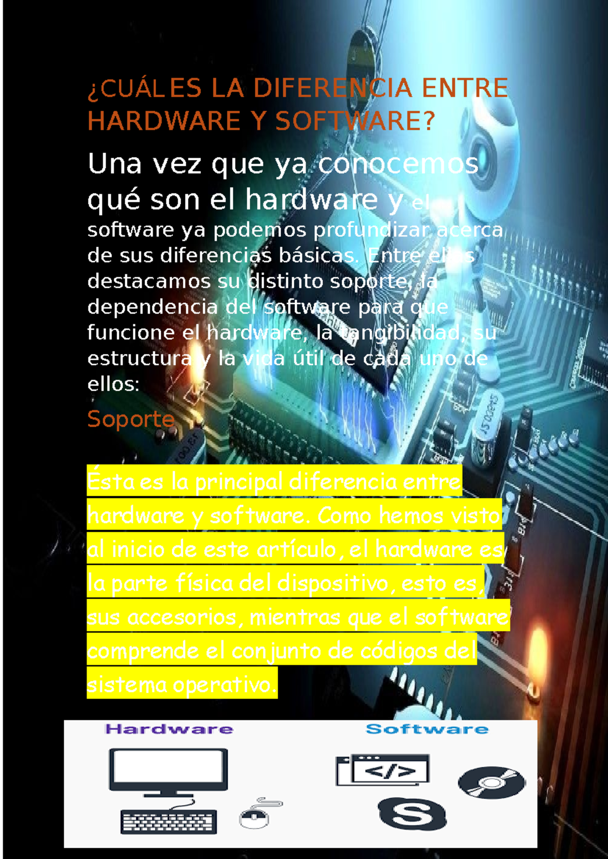 CUÁL ES LA Diferencia Entre Hardware Y Software - ¿CUÁL ES LA ...