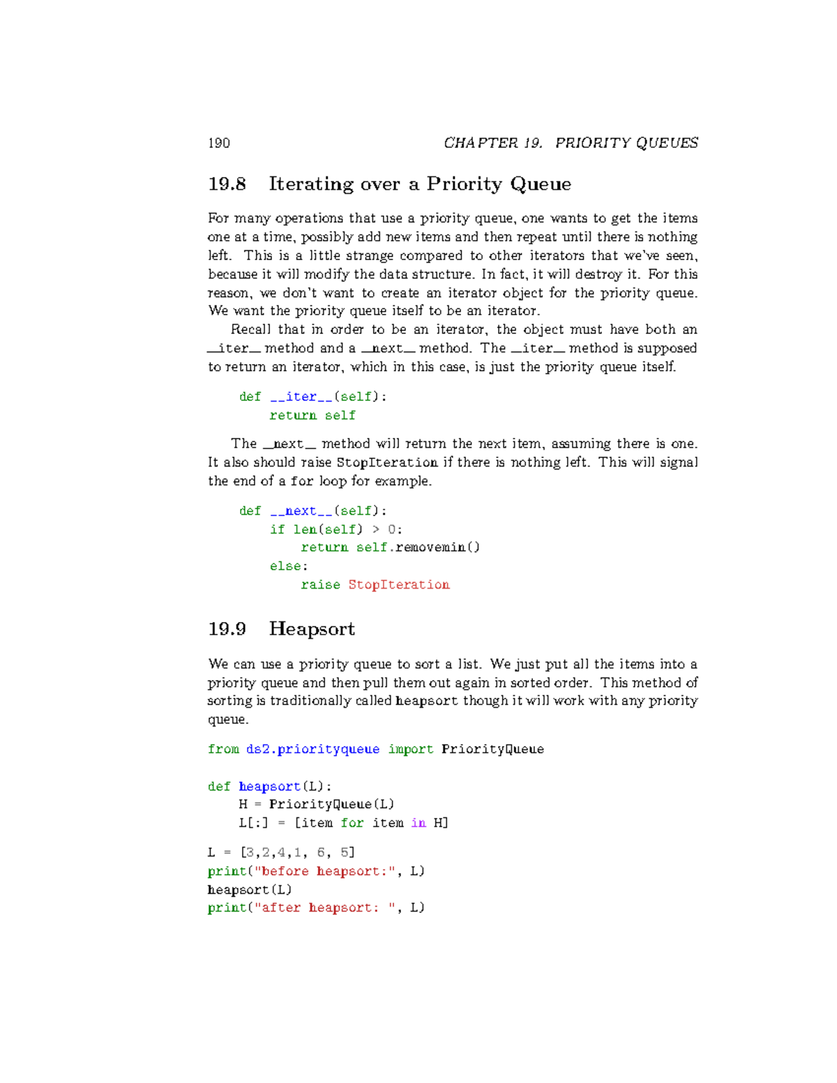 Dsa-28 - Good - 190 Chapter 19. Priority Queues 19 Iterating Over A 