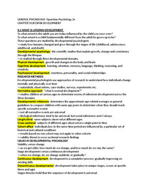 Chapter 12 Notes - GENERAL PSYCHOLOGY OpenStax Chapter 12 Social ...