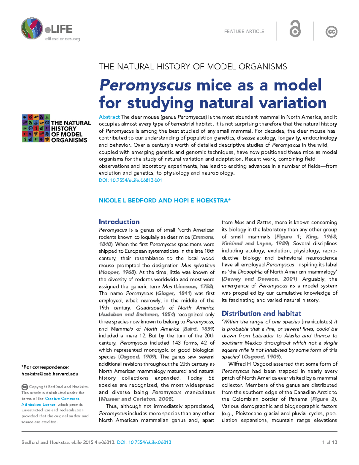Elife-06813-v1 - Mouses and such - elifesciences FEATURE ARTICLE THE ...