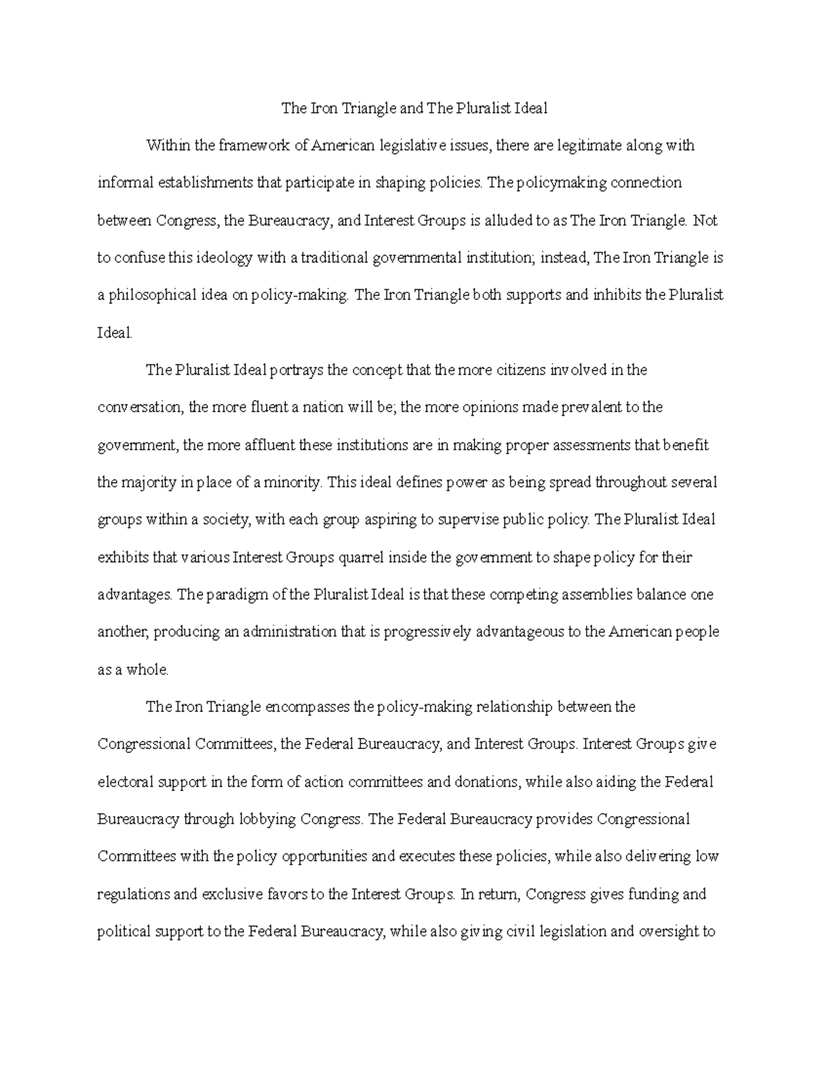 Nsl iron triangle essay example 06 image