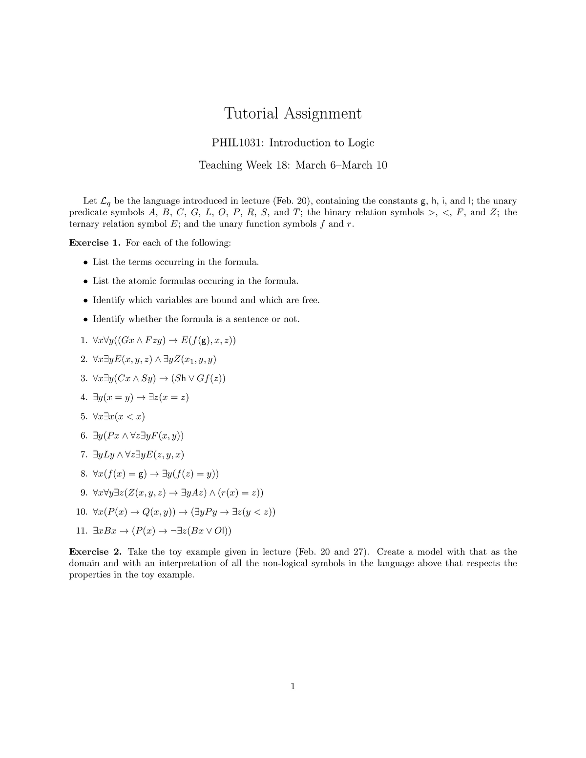 Tutorial Assignment March 6 10 Studocu