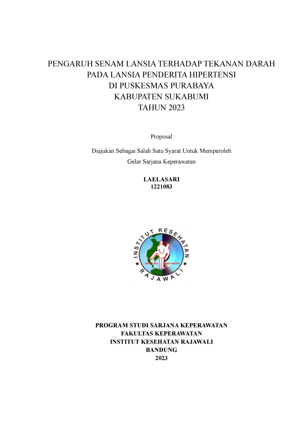 Bab 1 Hipertensi - Bab 1 Proposal - PENGARUH SENAM LANSIA TERHADAP ...