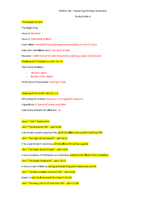 NT Week 1 Study Guide - week 1 lecture notes - MSMN 136 – Exploring the ...