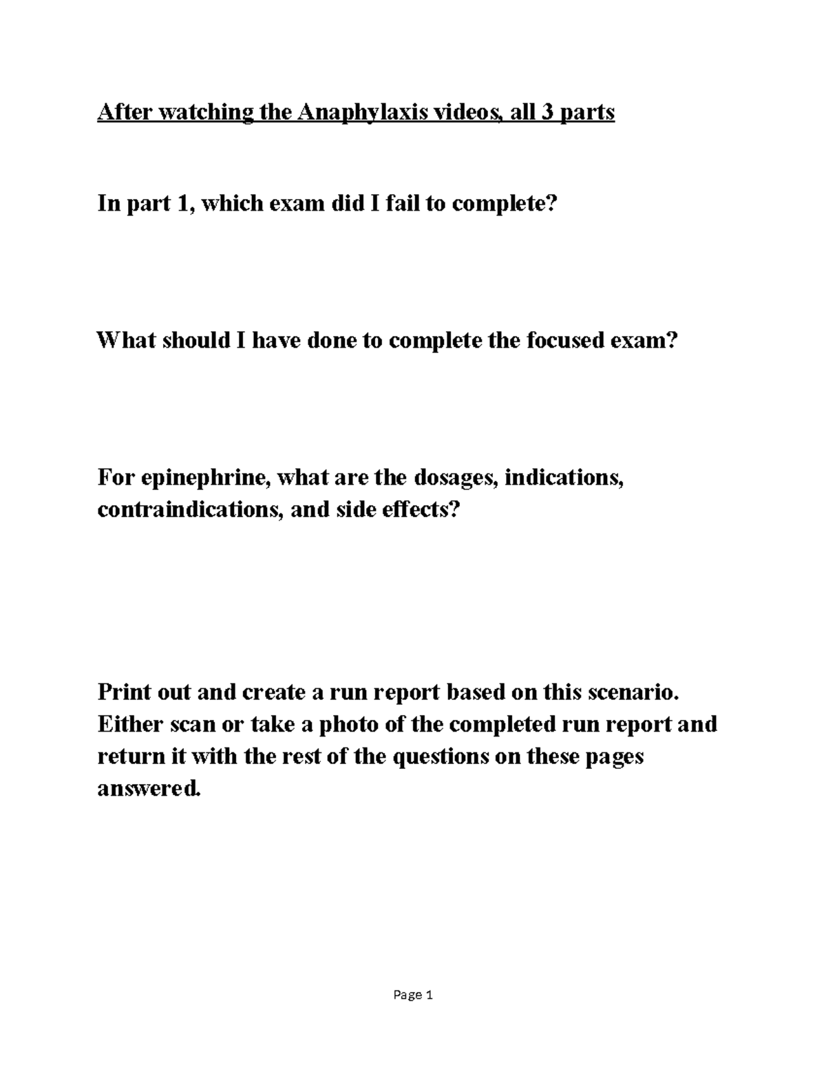 Chapter 20 anaphylaxis - After watching the Anaphylaxis videos, all 3 ...