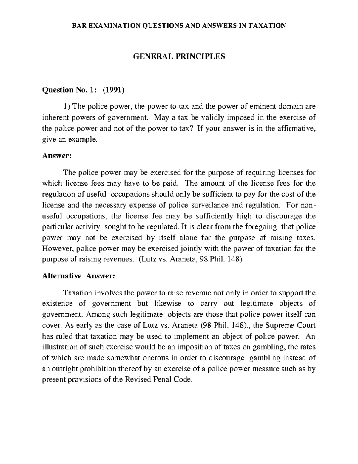 Scribd - Notes - GENERAL PRINCIPLES Question No. 1: (1991) 1) The ...